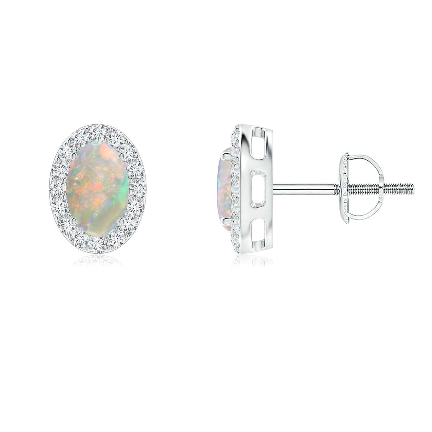 AAAA - Opal / 0.75 CT / 14 KT White Gold