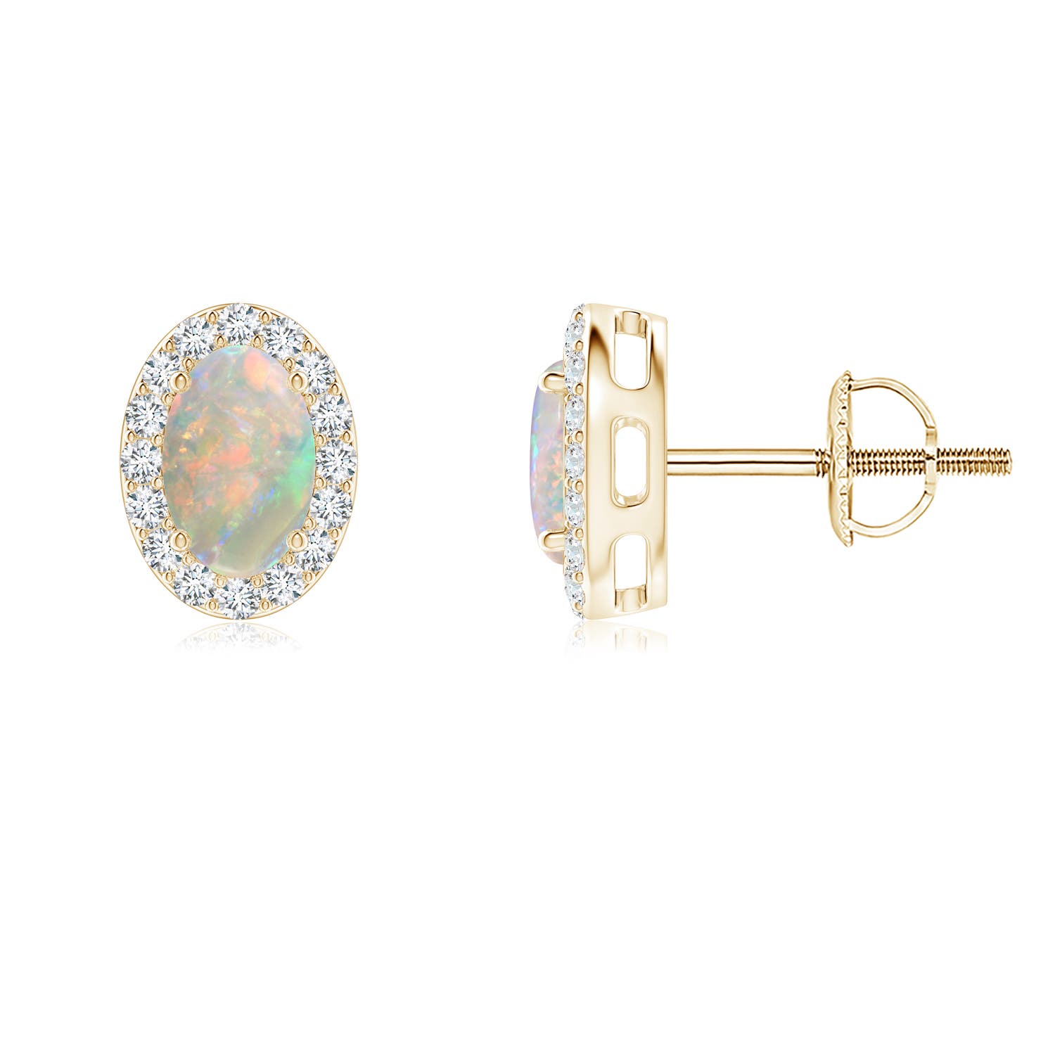 AAAA - Opal / 0.75 CT / 14 KT Yellow Gold