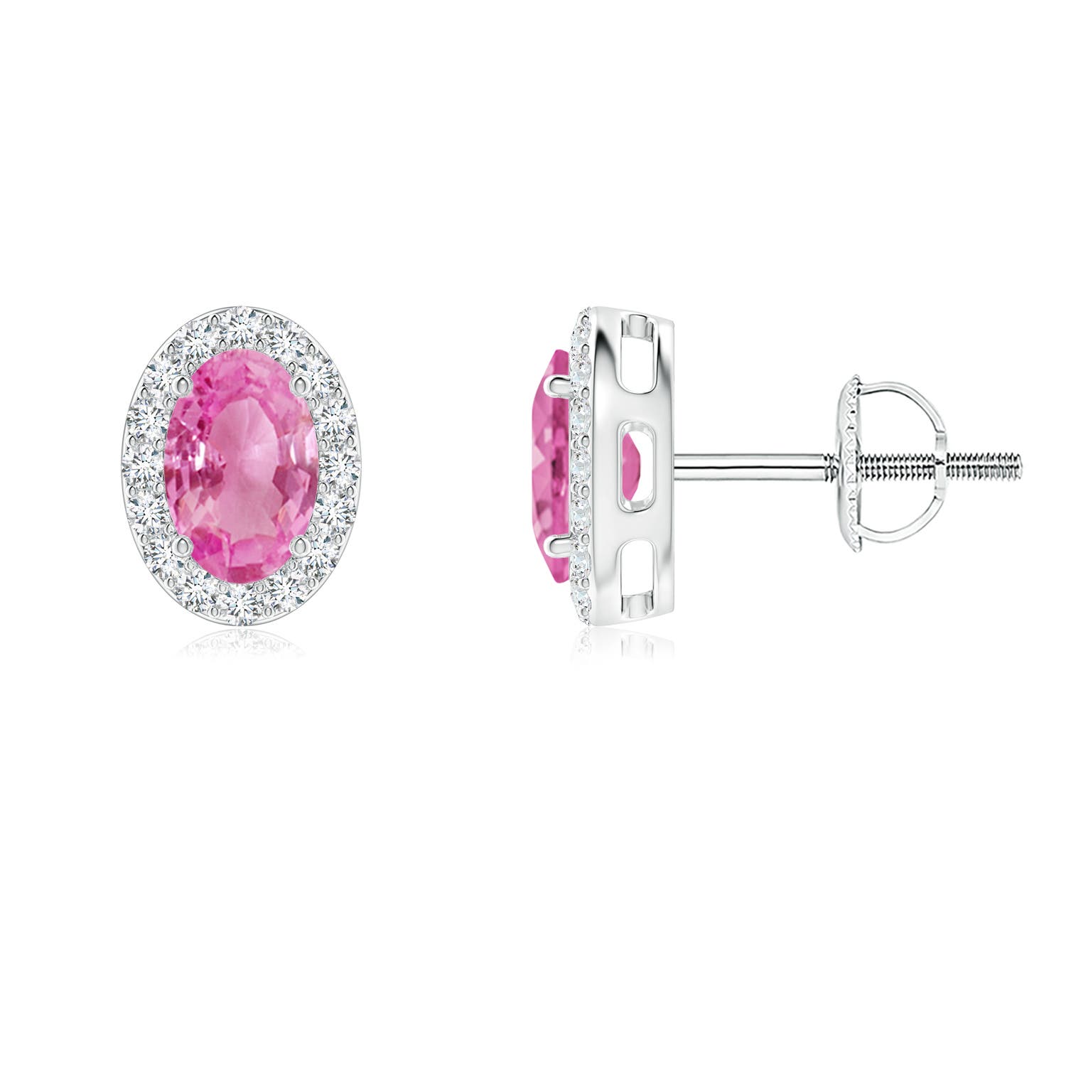 AA - Pink Sapphire / 1.29 CT / 14 KT White Gold