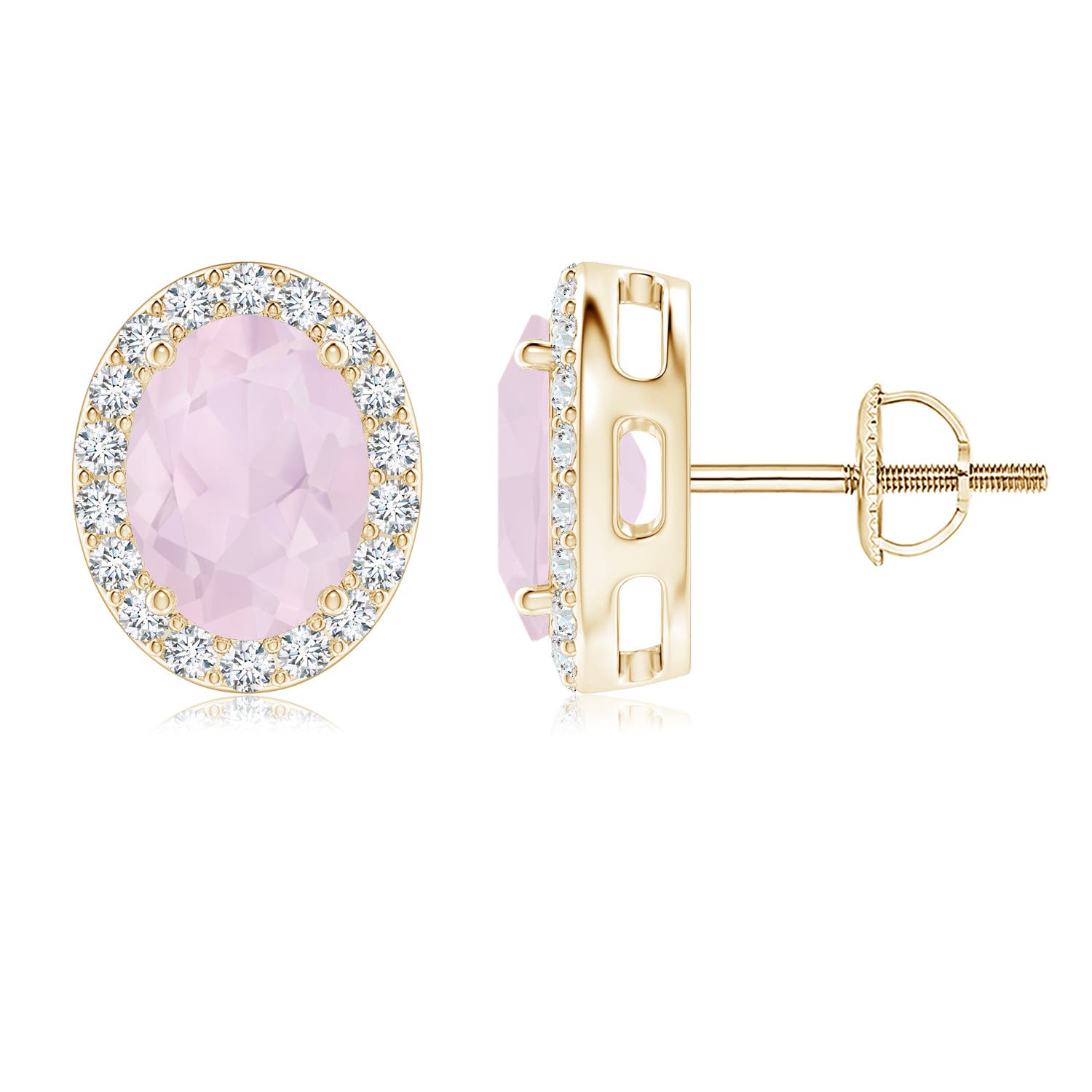 A - Rose Quartz / 2.36 CT / 14 KT Yellow Gold