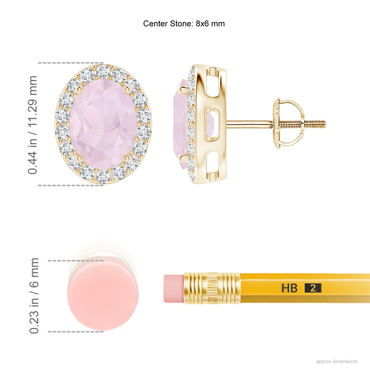 A - Rose Quartz / 2.36 CT / 14 KT Yellow Gold