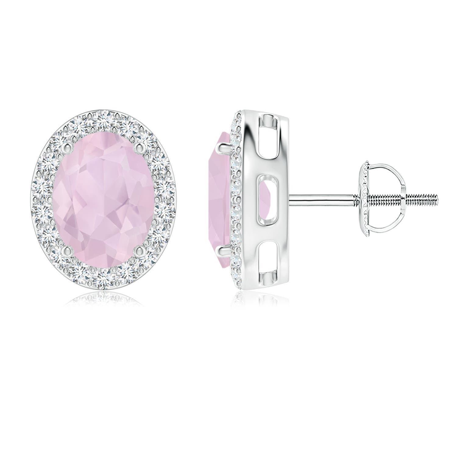 AA - Rose Quartz / 2.36 CT / 14 KT White Gold