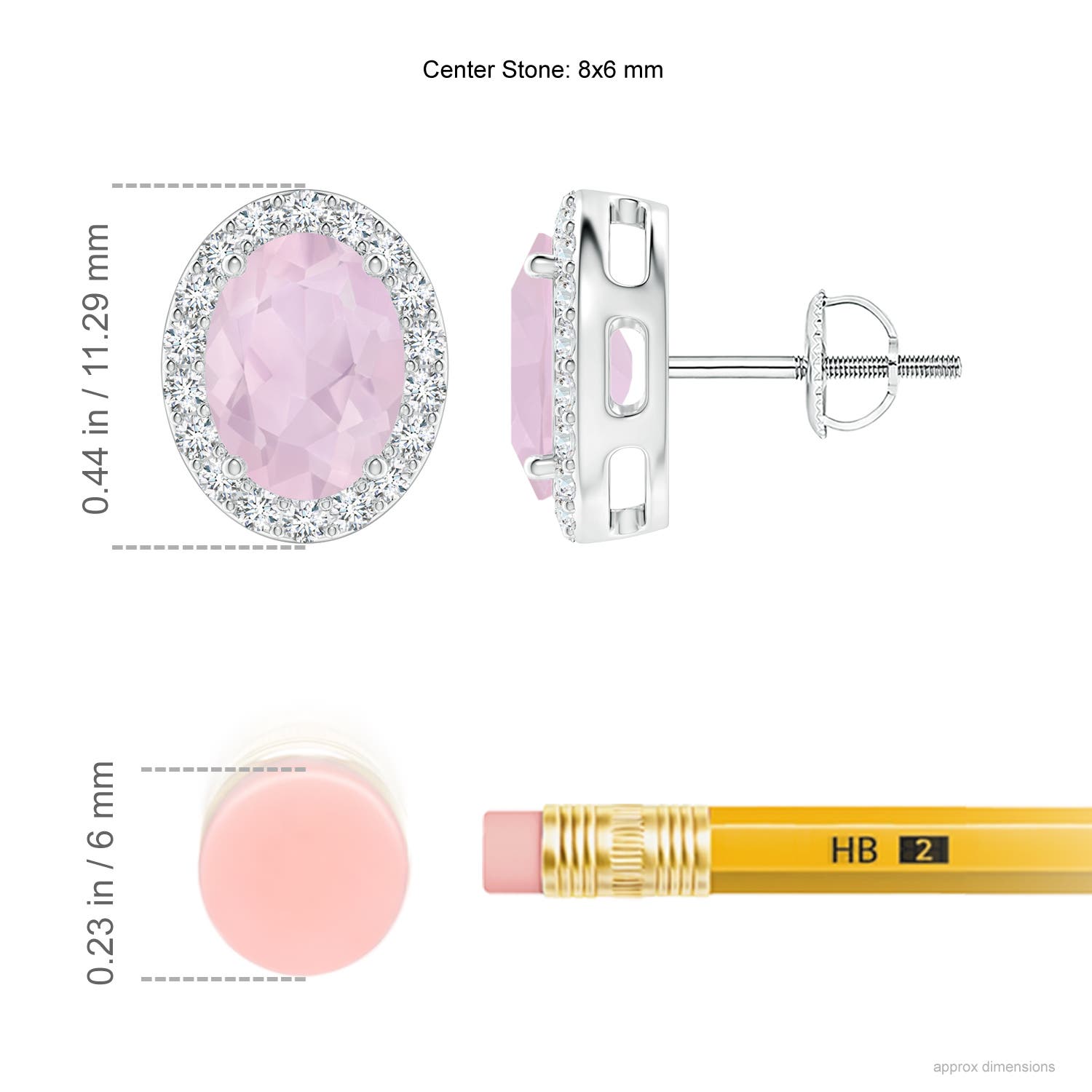 AA - Rose Quartz / 2.36 CT / 14 KT White Gold