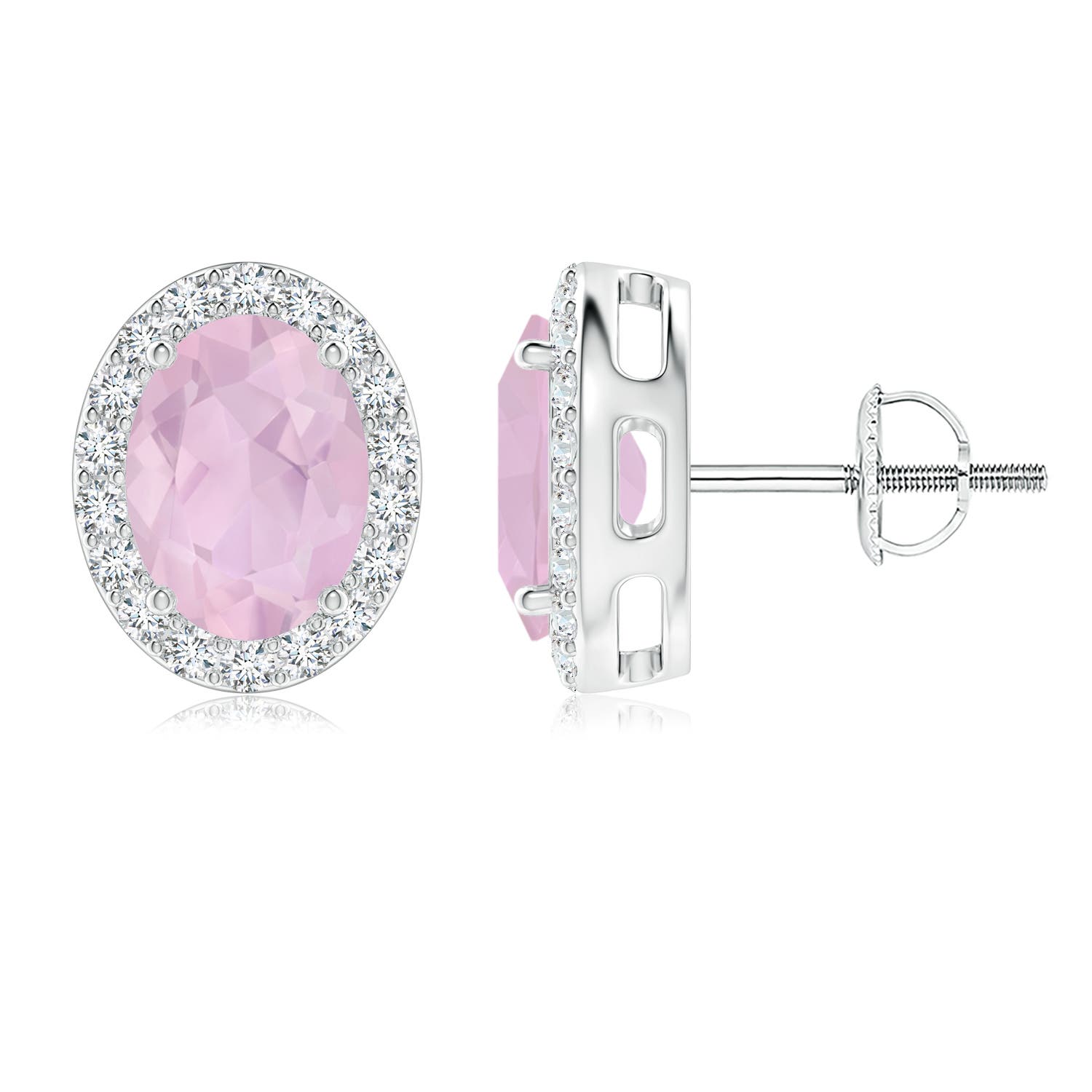 AAA - Rose Quartz / 2.36 CT / 14 KT White Gold