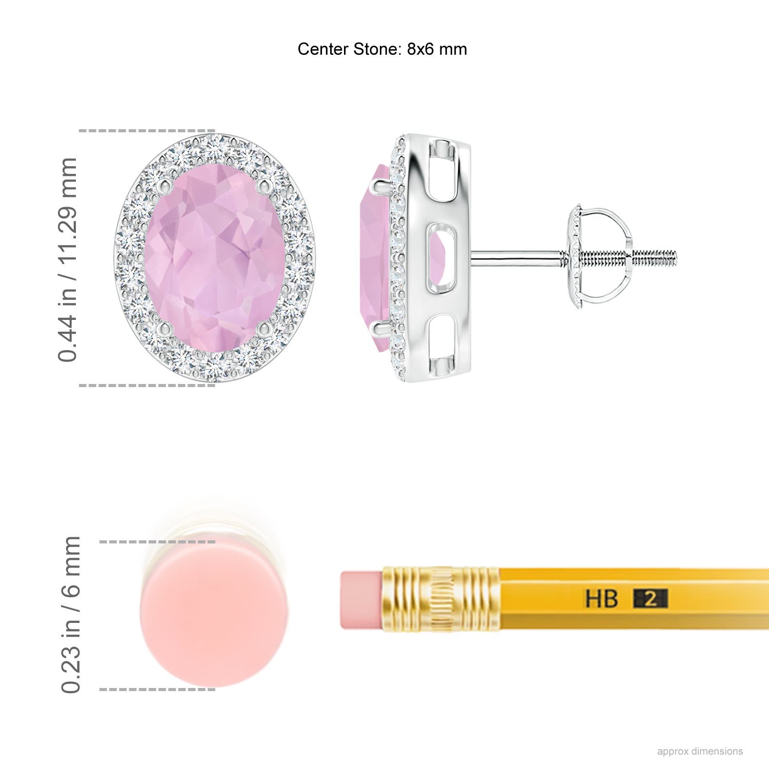 AAAA - Rose Quartz / 2.36 CT / 14 KT White Gold