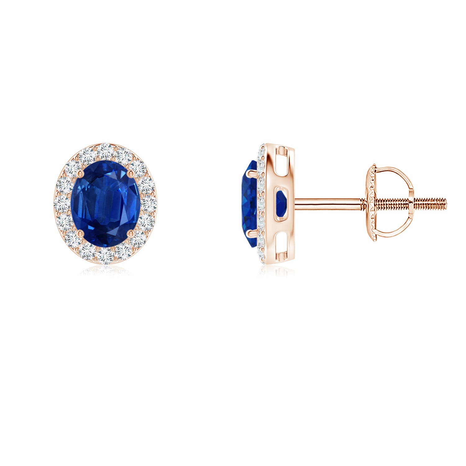 AAA - Blue Sapphire / 0.96 CT / 14 KT Rose Gold