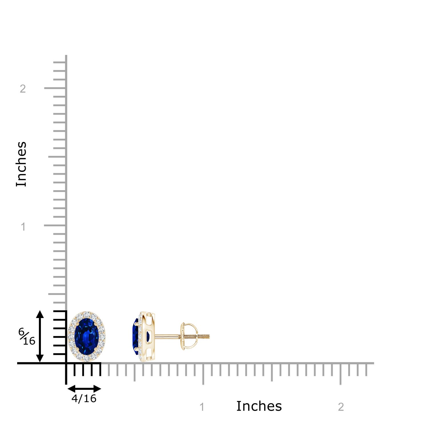 AAAA - Blue Sapphire / 1.39 CT / 14 KT Yellow Gold