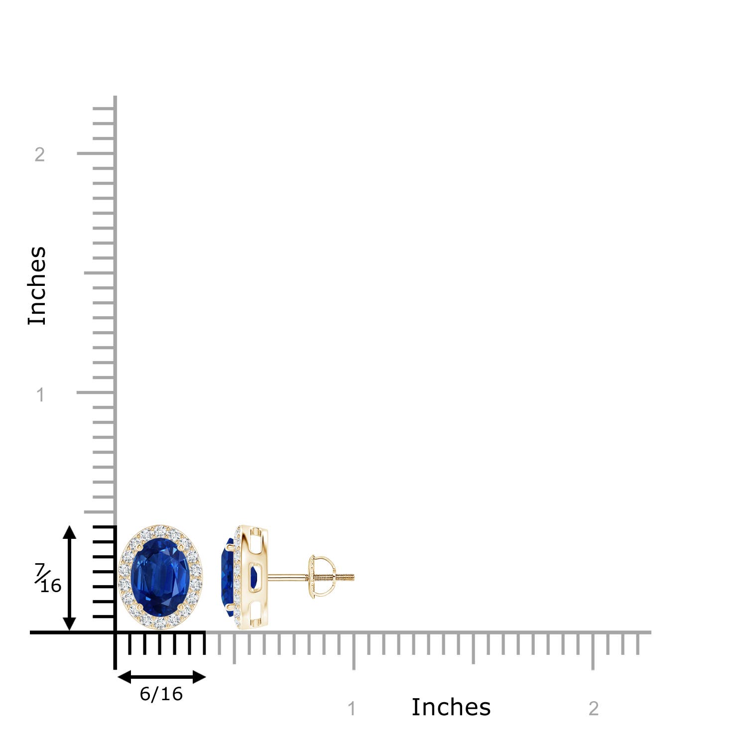 AAA - Blue Sapphire / 3.46 CT / 14 KT Yellow Gold