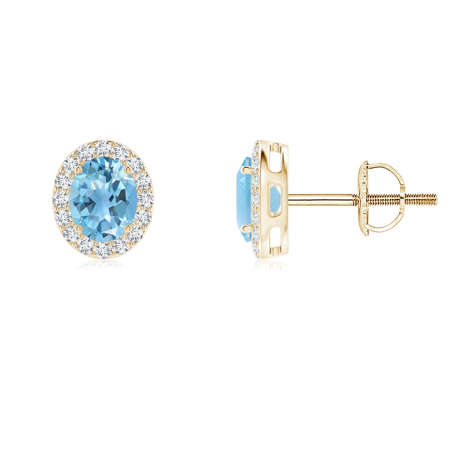 A - Swiss Blue Topaz / 0.9 CT / 14 KT Yellow Gold