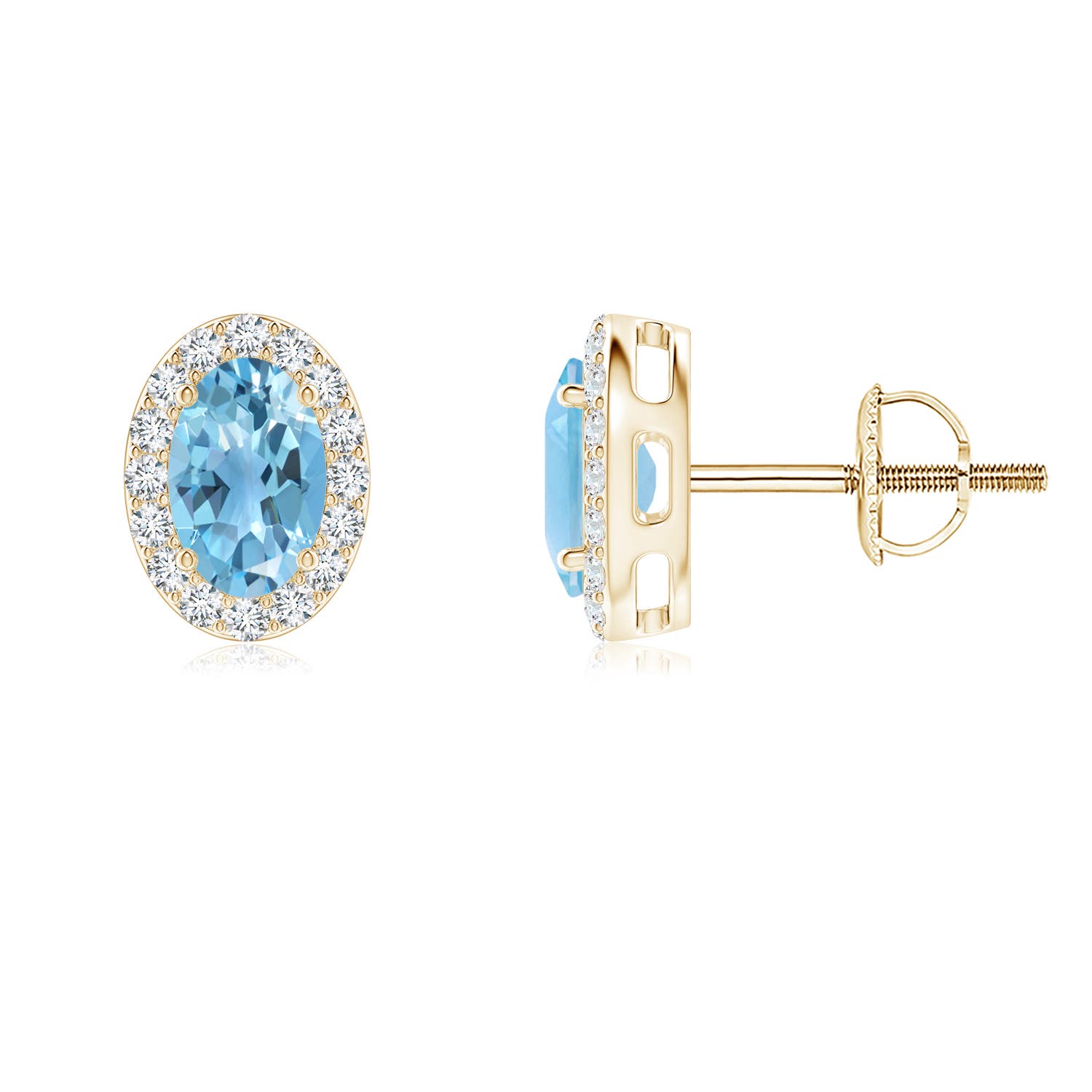 A - Swiss Blue Topaz / 1.27 CT / 14 KT Yellow Gold