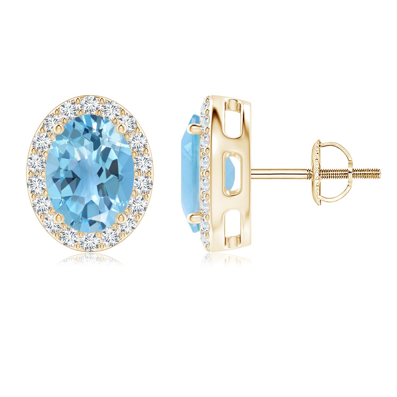 A - Swiss Blue Topaz / 3.36 CT / 14 KT Yellow Gold