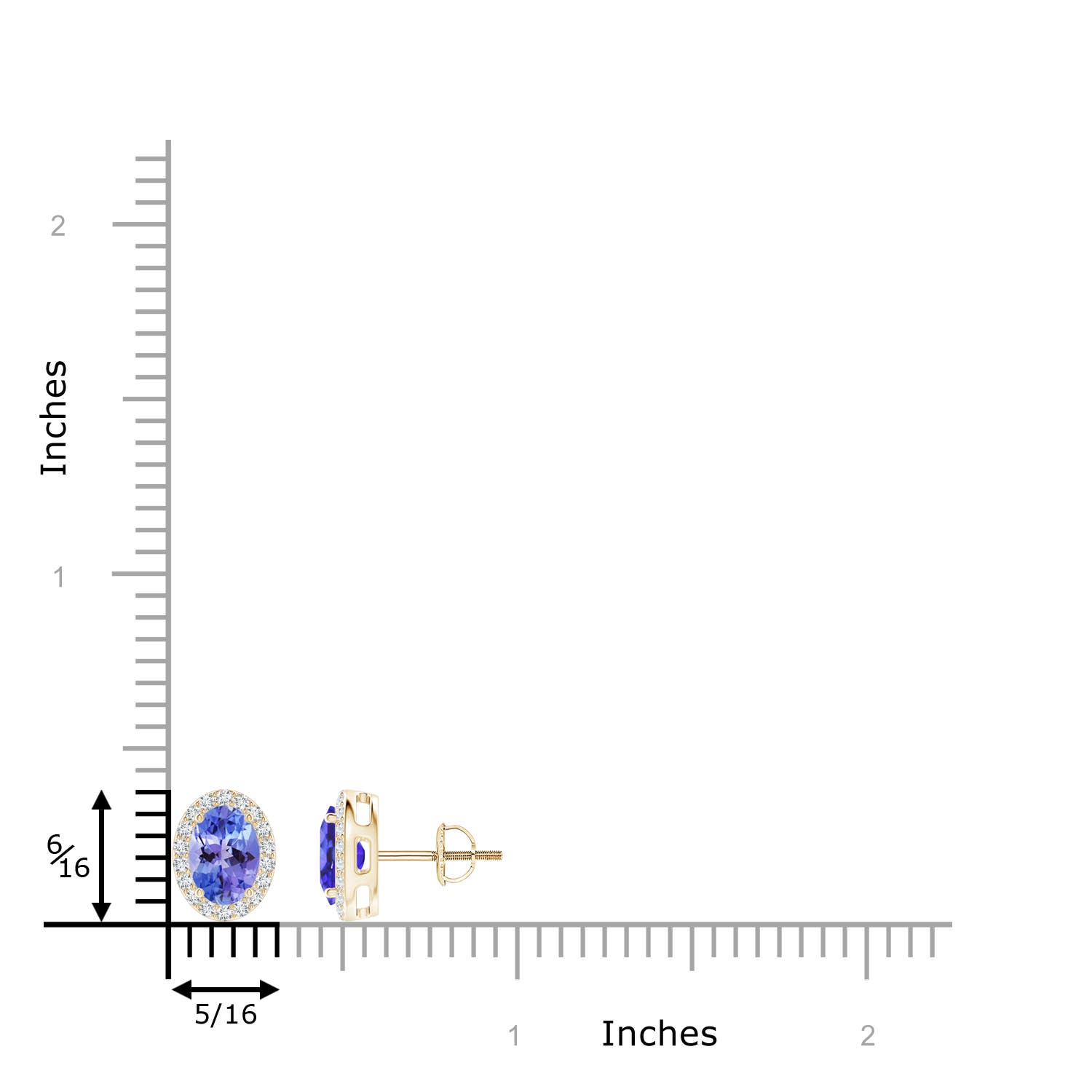 AA - Tanzanite / 1.89 CT / 14 KT Yellow Gold