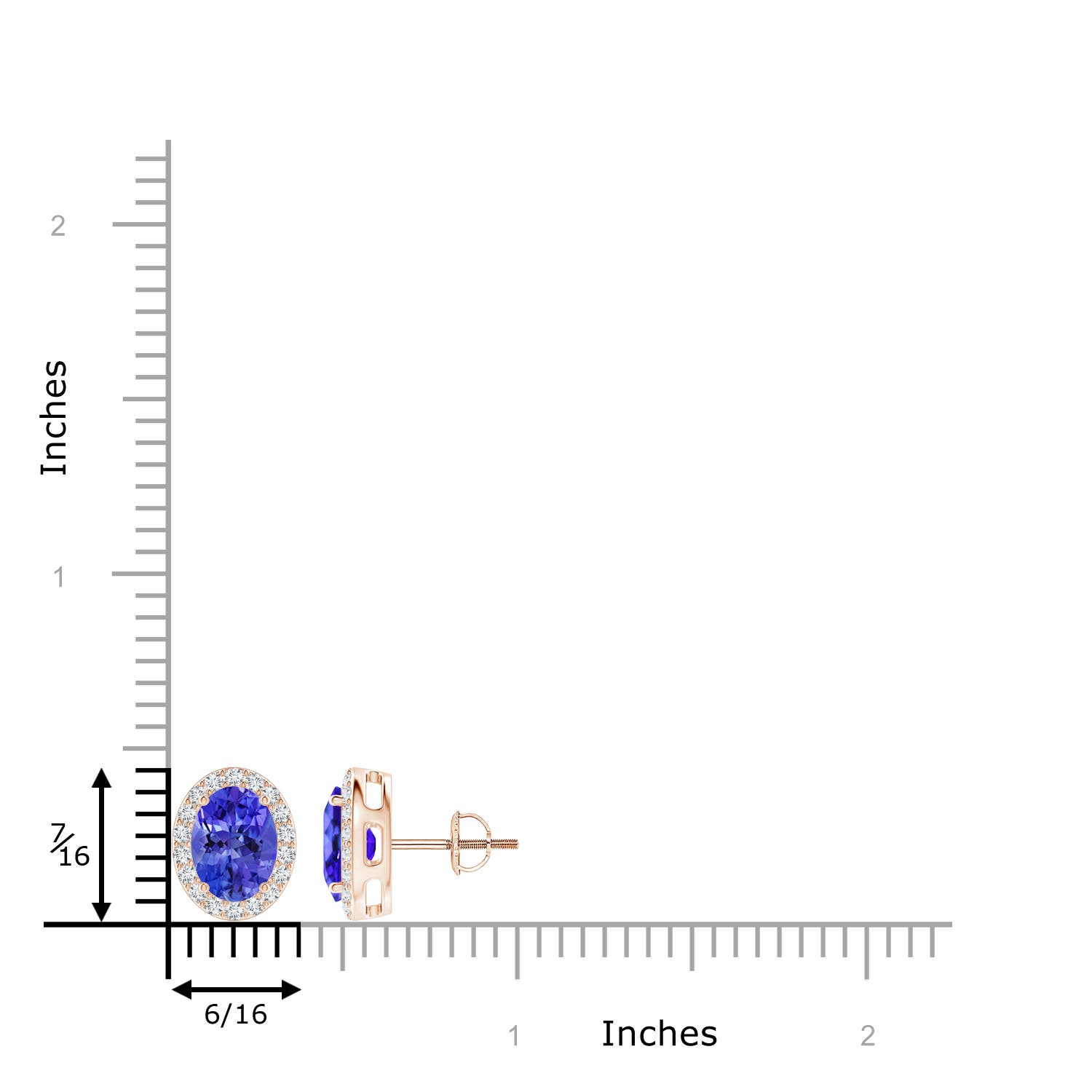 AAA - Tanzanite / 2.86 CT / 14 KT Rose Gold