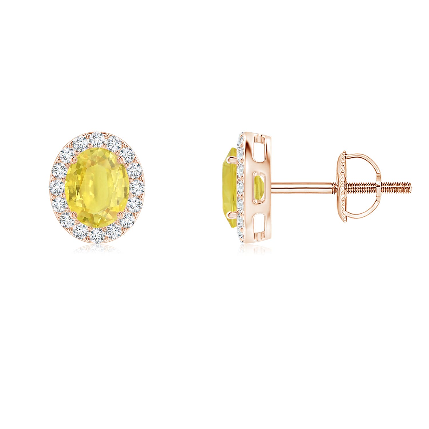 A - Yellow Sapphire / 1.06 CT / 14 KT Rose Gold