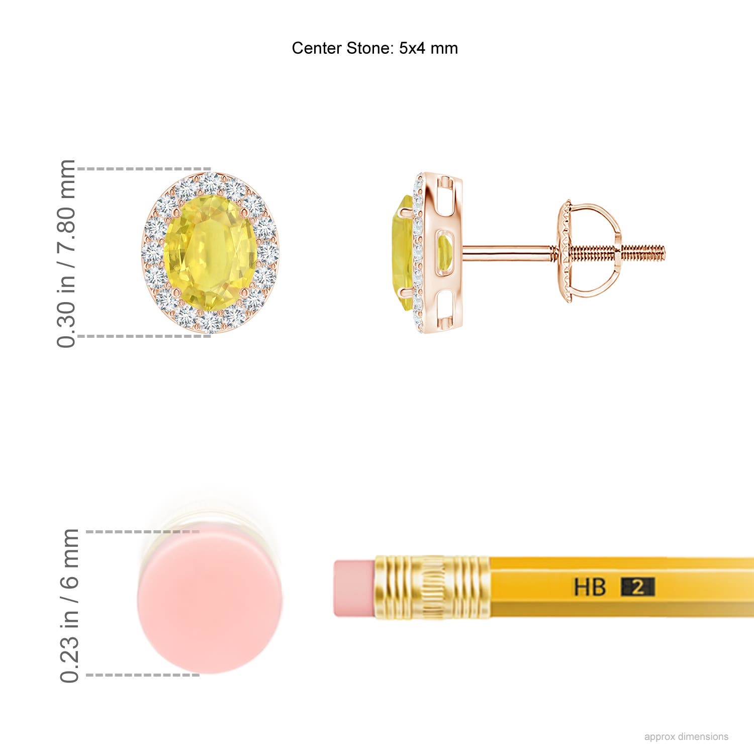 A - Yellow Sapphire / 1.06 CT / 14 KT Rose Gold