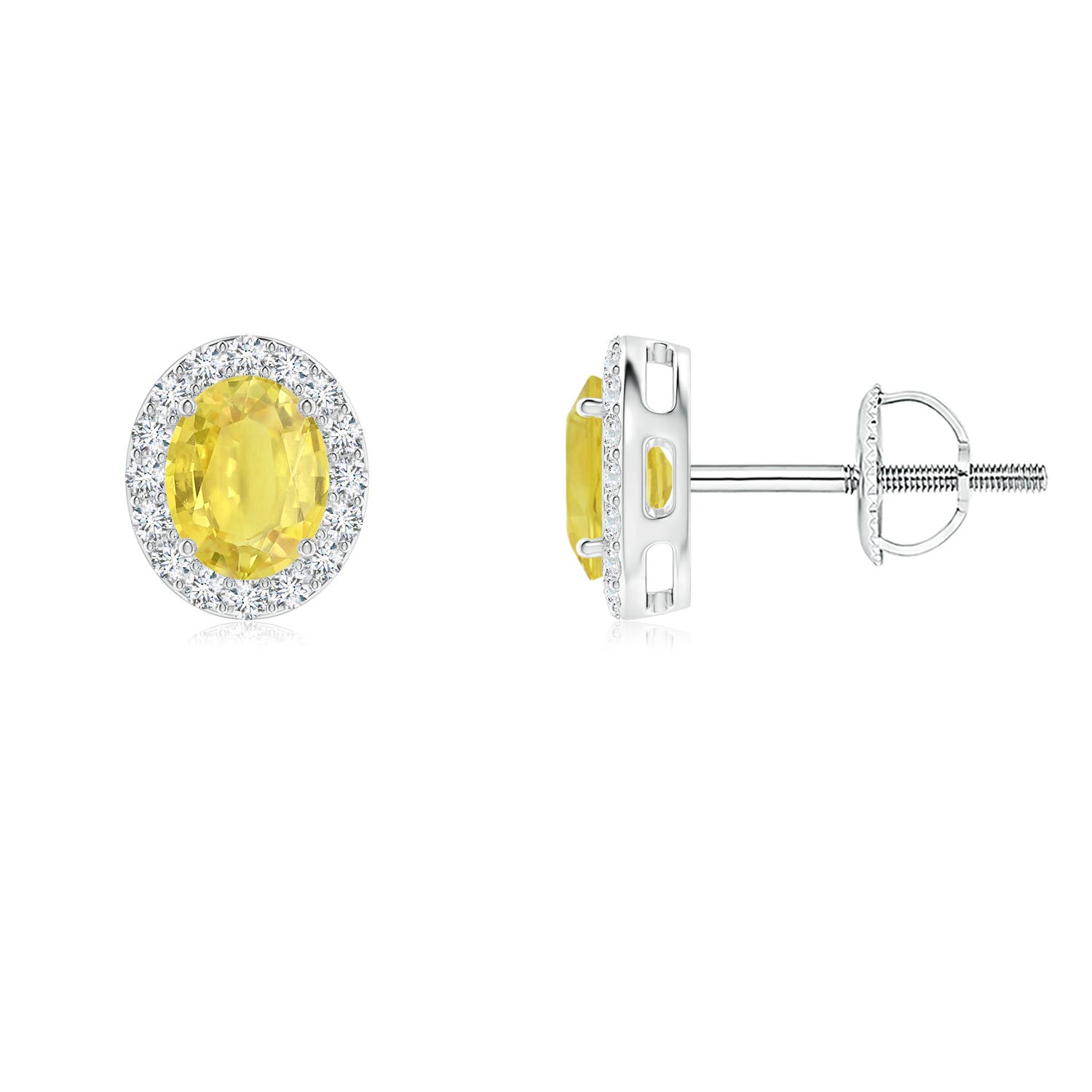 A - Yellow Sapphire / 1.06 CT / 14 KT White Gold