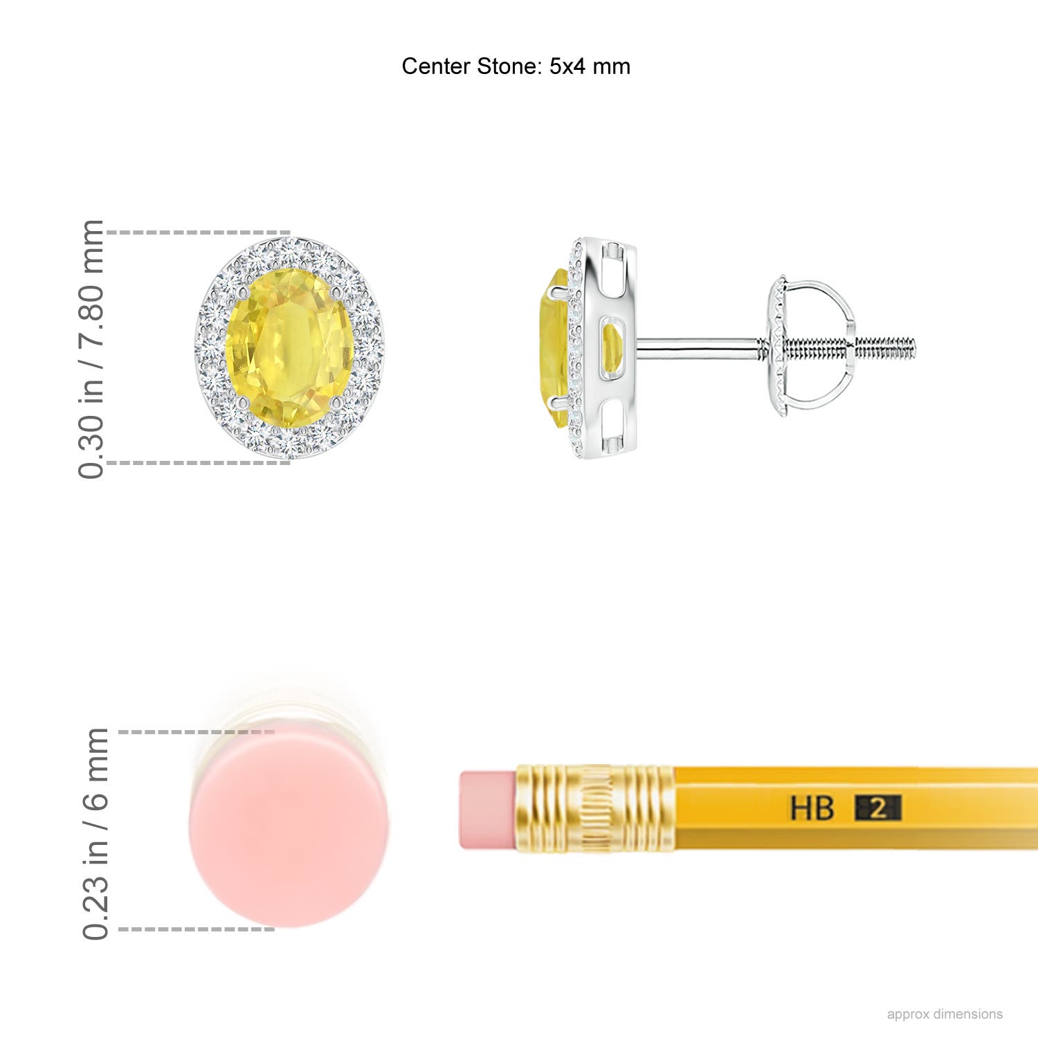 A - Yellow Sapphire / 1.06 CT / 14 KT White Gold