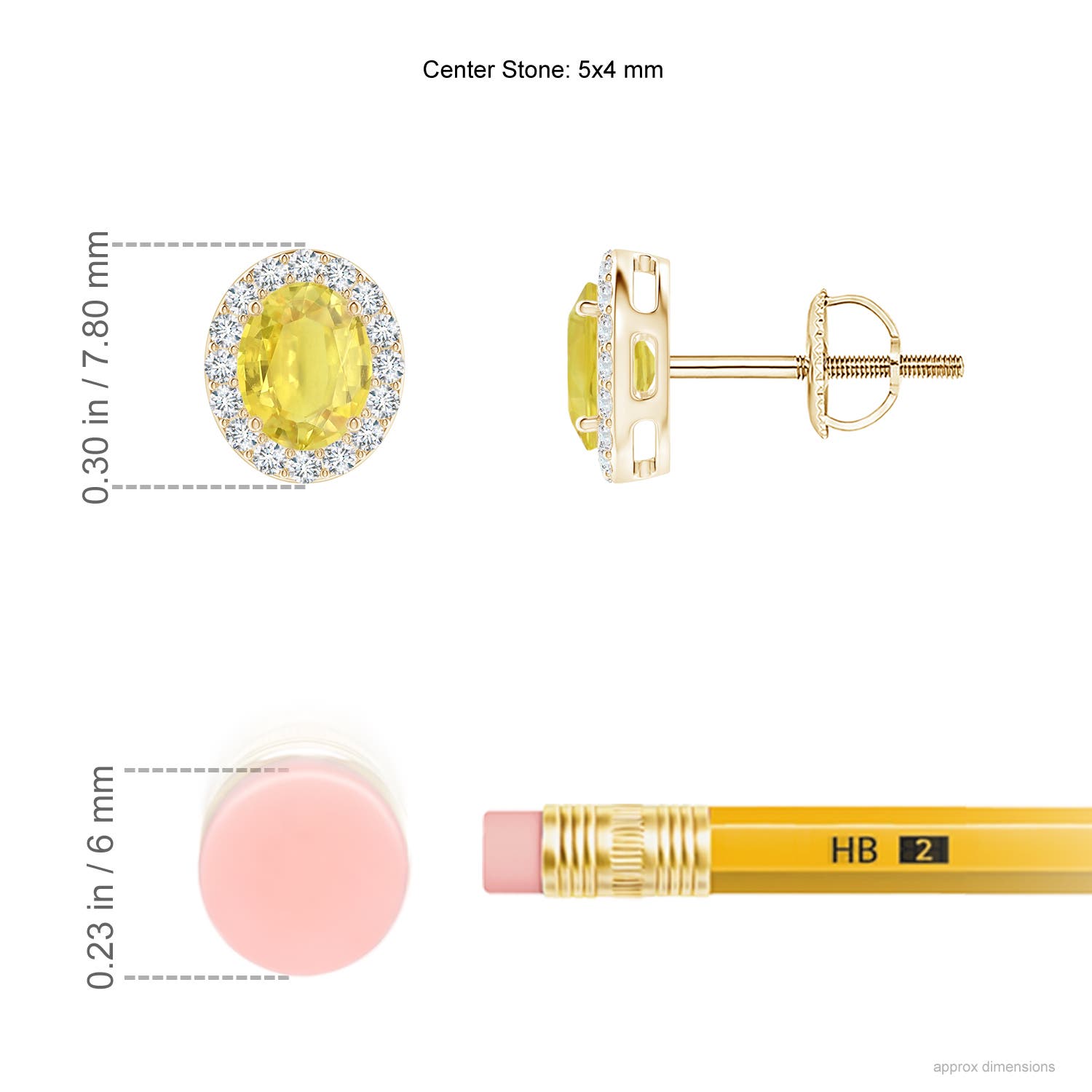 A - Yellow Sapphire / 1.06 CT / 14 KT Yellow Gold