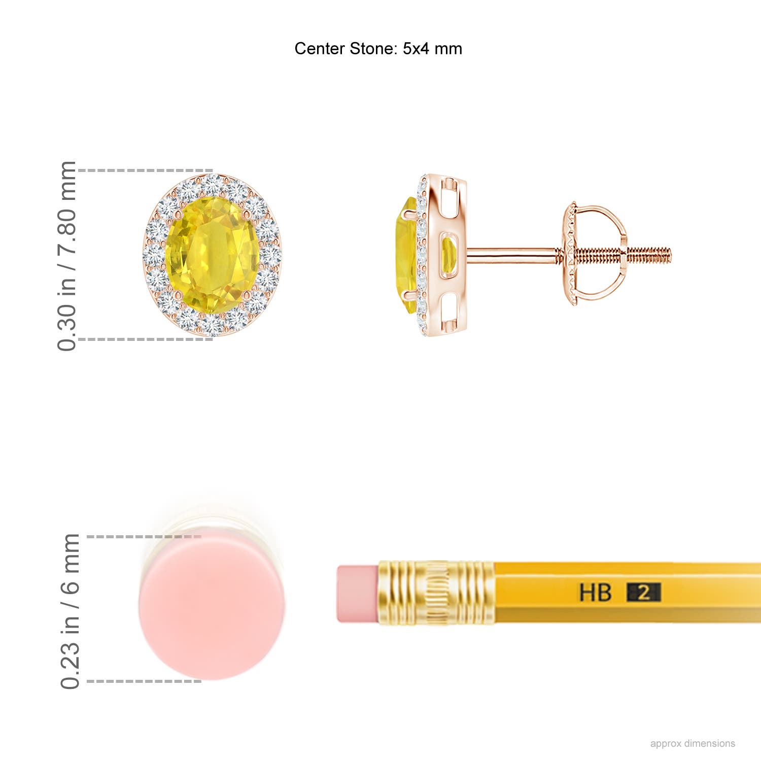 AA - Yellow Sapphire / 1.06 CT / 14 KT Rose Gold