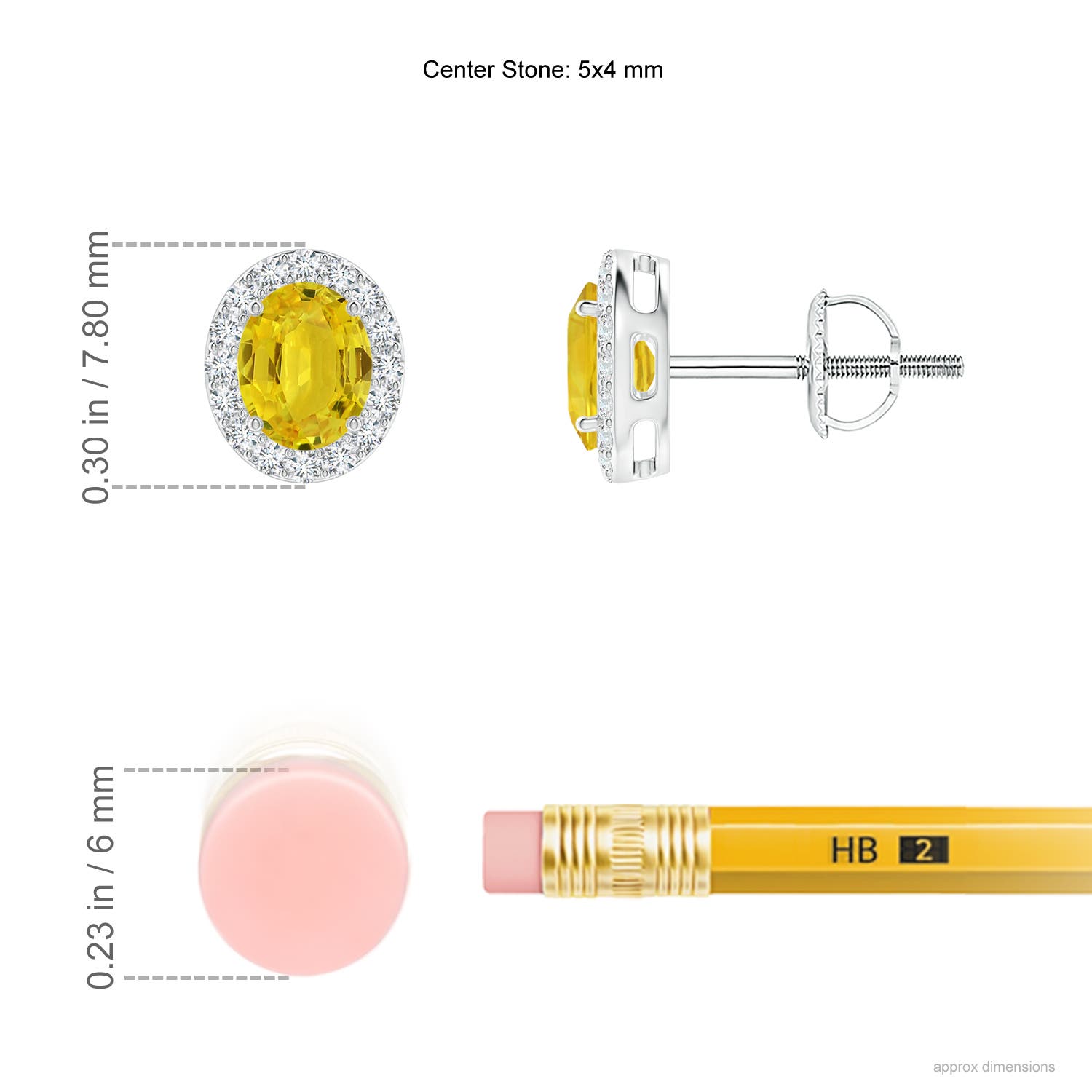 AAA - Yellow Sapphire / 1.06 CT / 14 KT White Gold