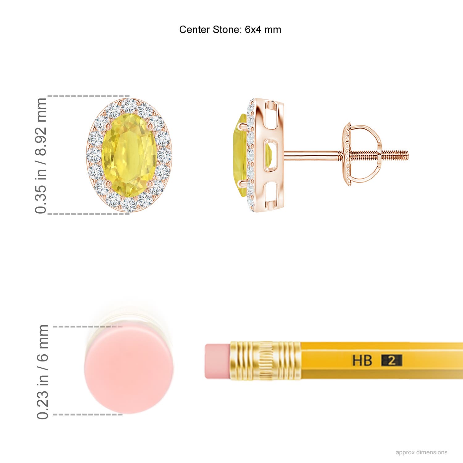 A - Yellow Sapphire / 1.51 CT / 14 KT Rose Gold