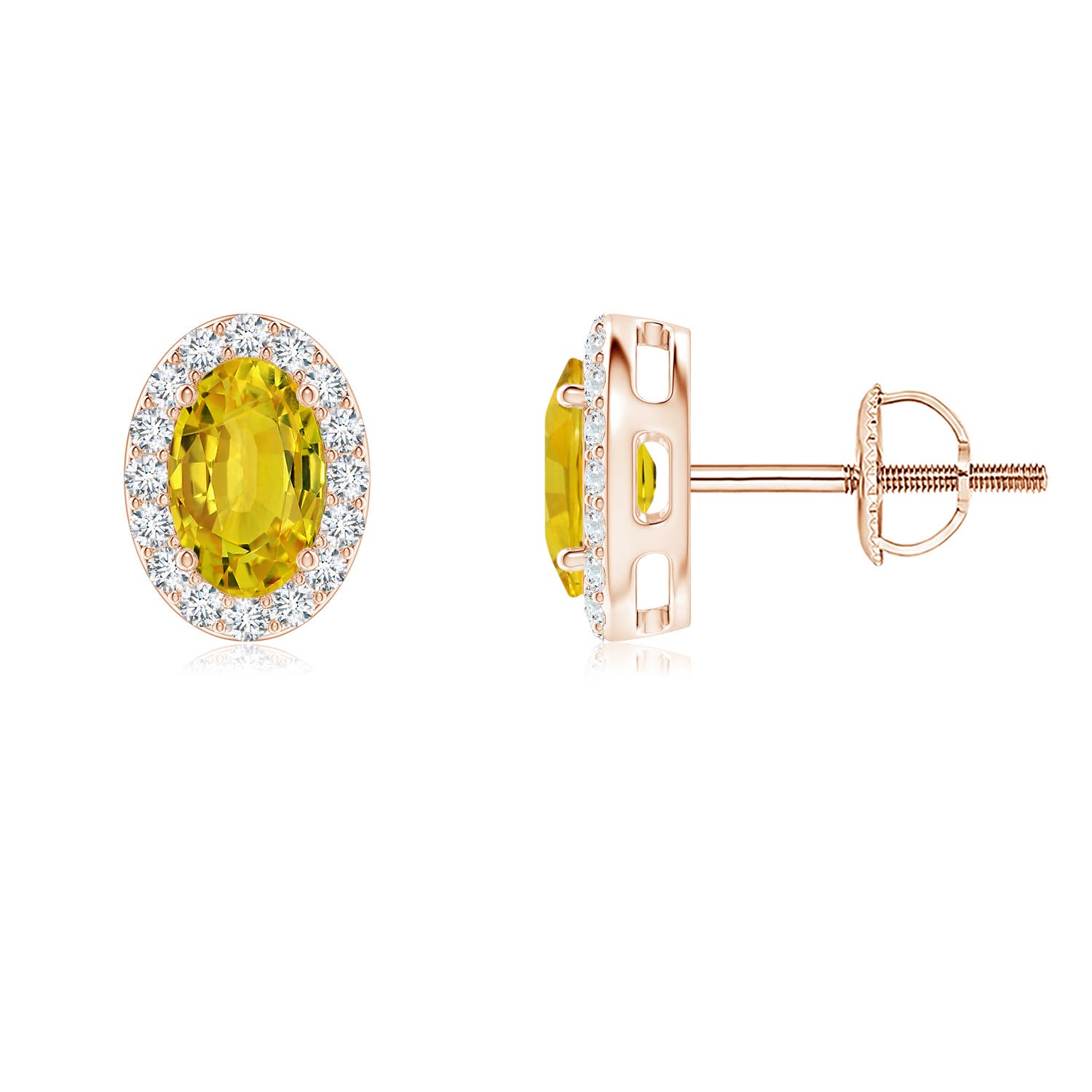 AAAA - Yellow Sapphire / 1.51 CT / 14 KT Rose Gold