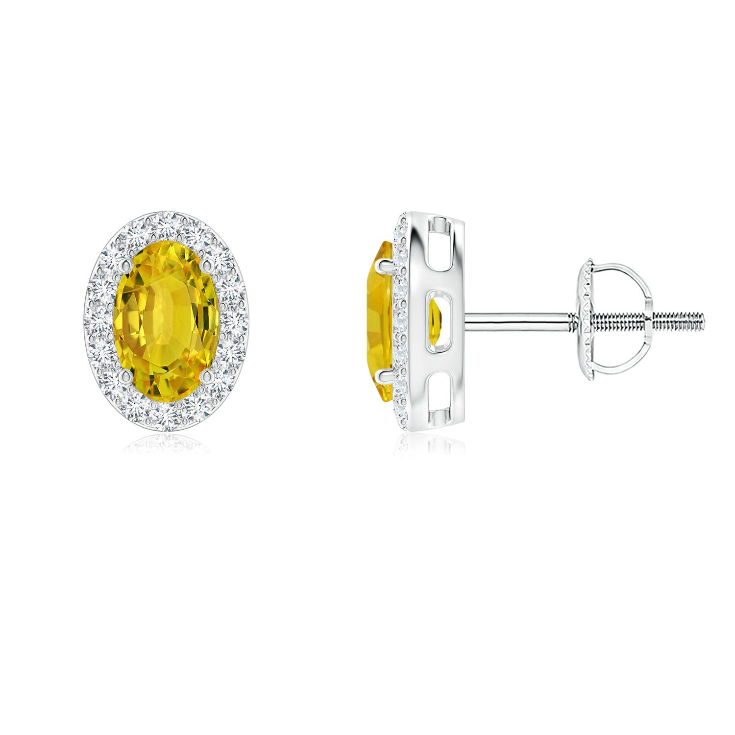 AAAA - Yellow Sapphire / 1.51 CT / 14 KT White Gold