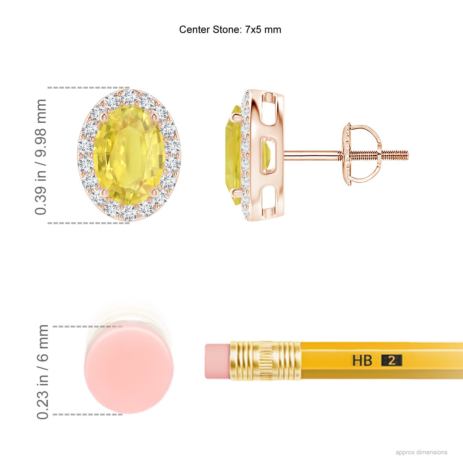 A - Yellow Sapphire / 2.29 CT / 14 KT Rose Gold