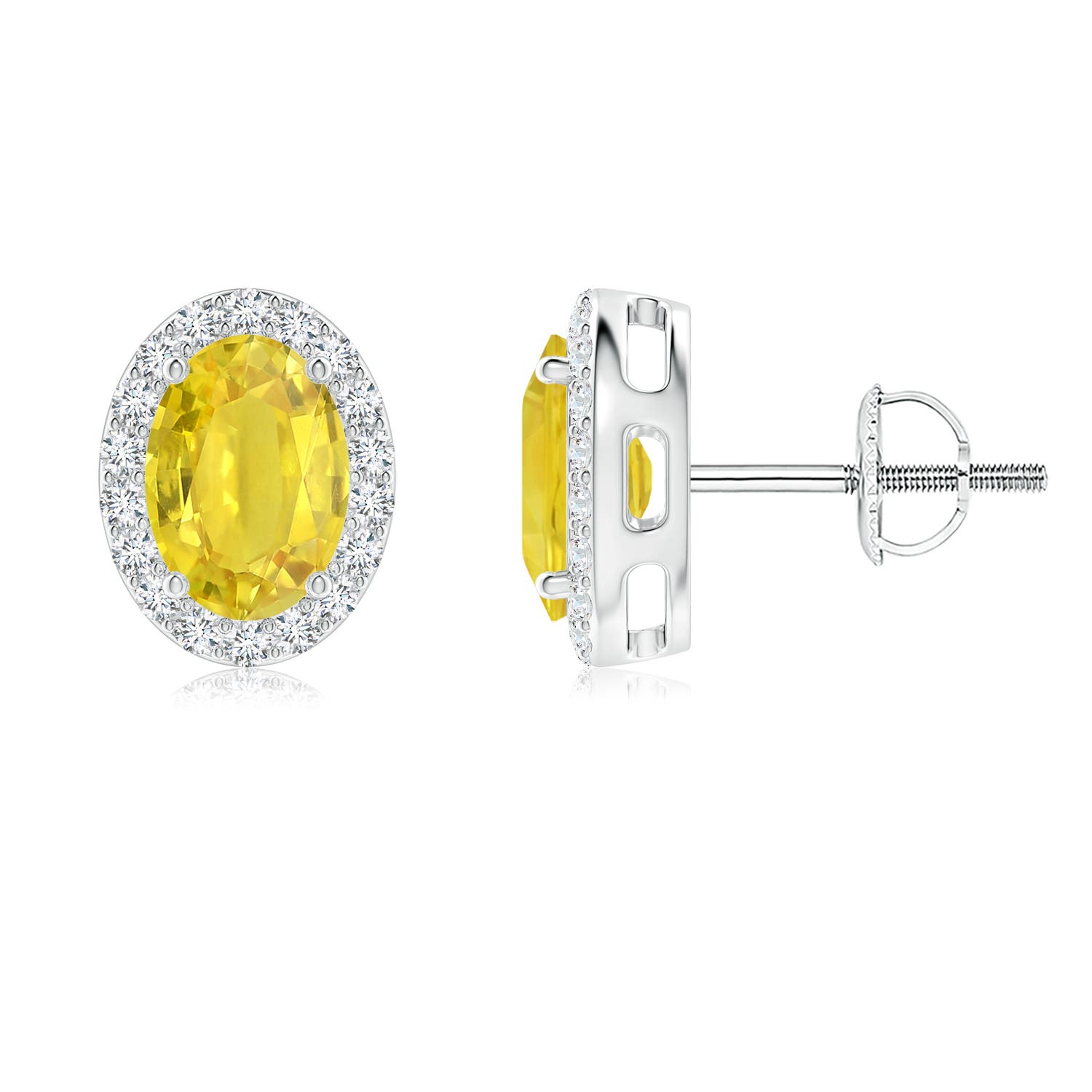 AA - Yellow Sapphire / 2.29 CT / 14 KT White Gold