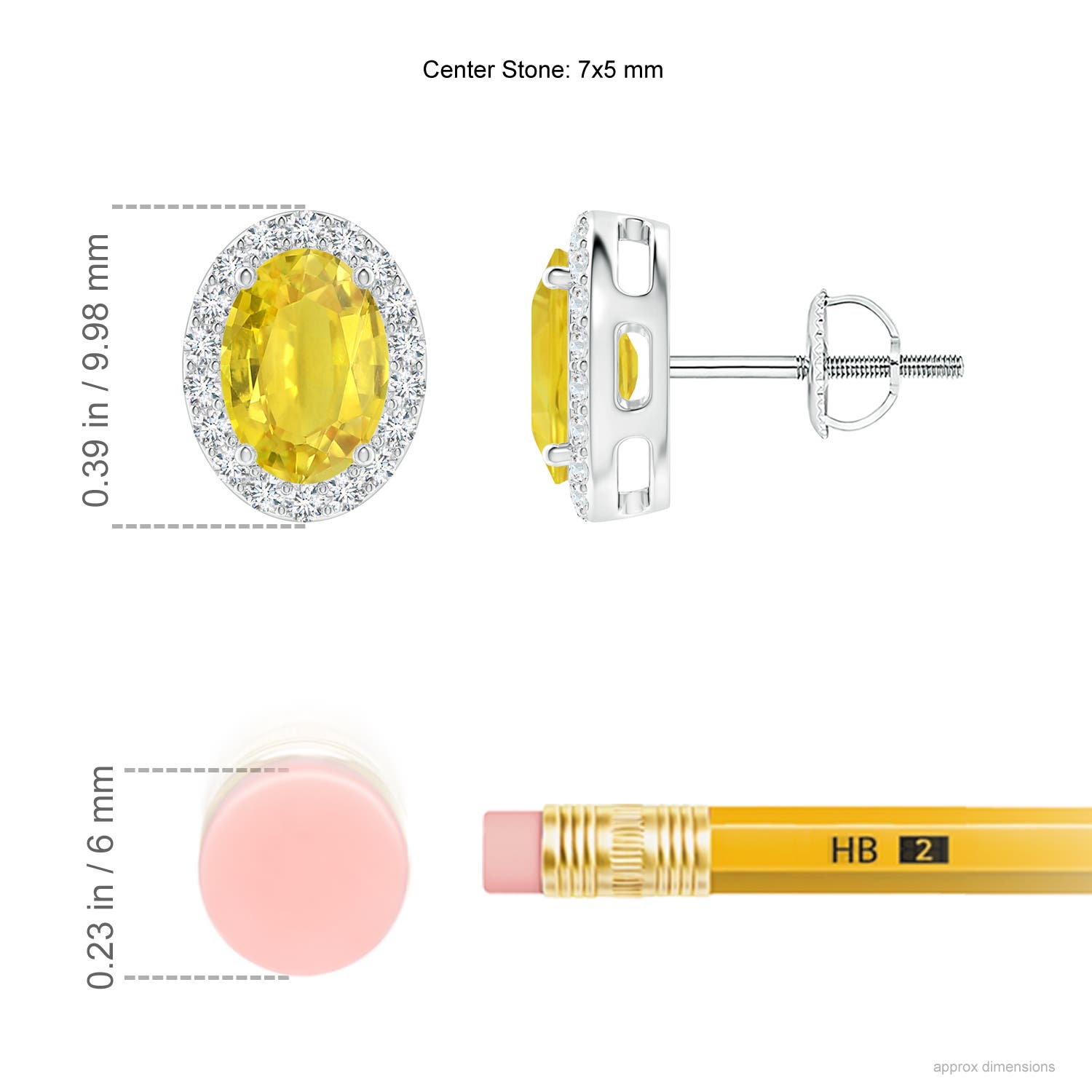 AA - Yellow Sapphire / 2.29 CT / 14 KT White Gold