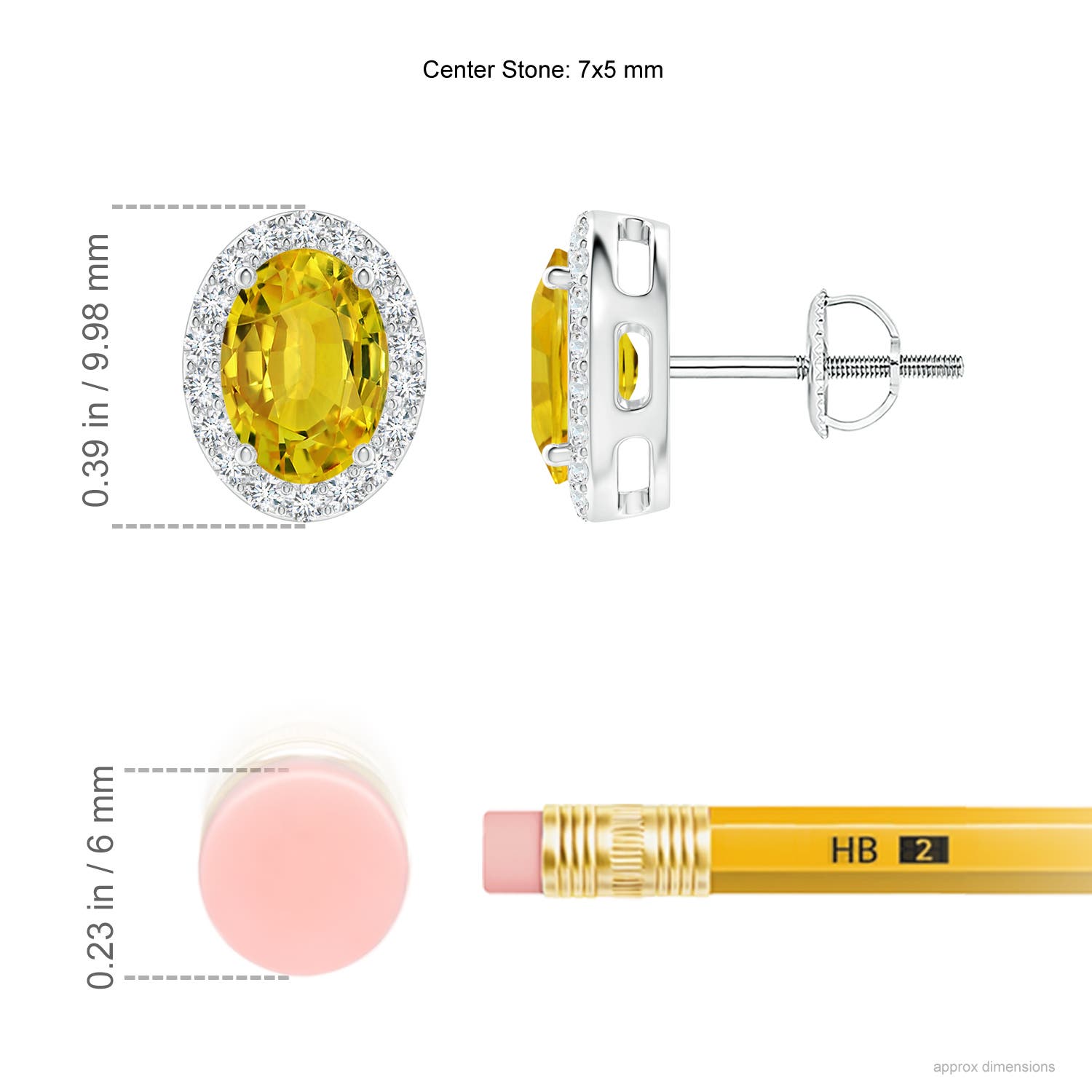 AAAA - Yellow Sapphire / 2.29 CT / 14 KT White Gold