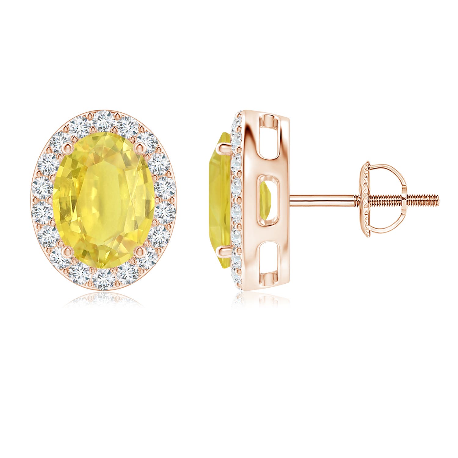 A - Yellow Sapphire / 3.36 CT / 14 KT Rose Gold