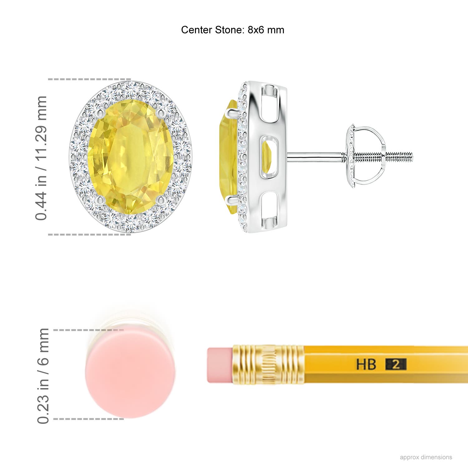 A - Yellow Sapphire / 3.36 CT / 14 KT White Gold