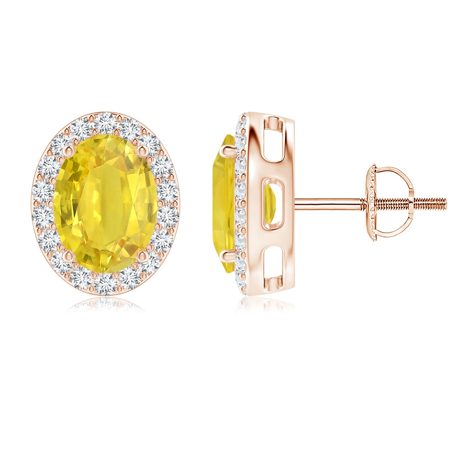 AA - Yellow Sapphire / 3.36 CT / 14 KT Rose Gold