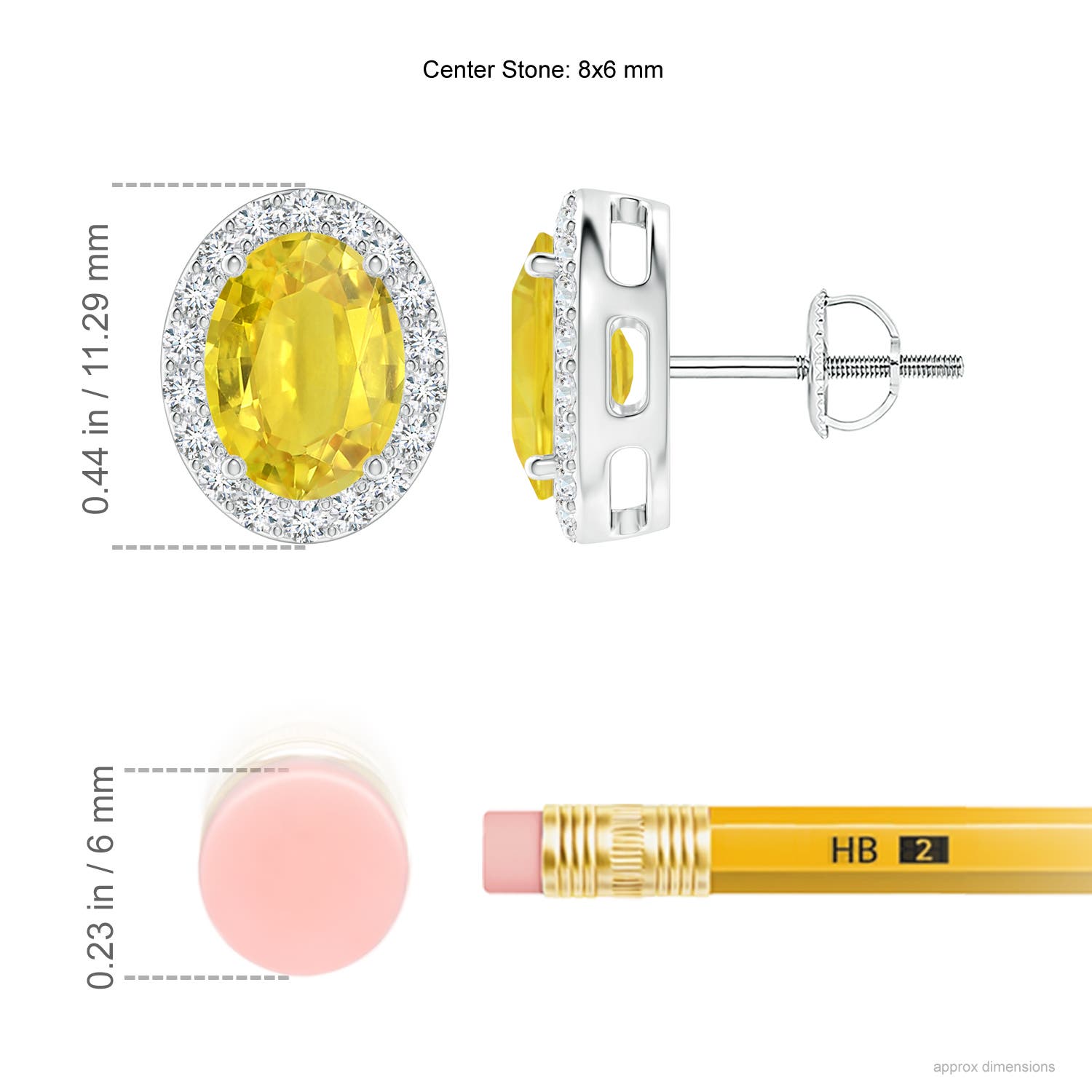 AA - Yellow Sapphire / 3.36 CT / 14 KT White Gold