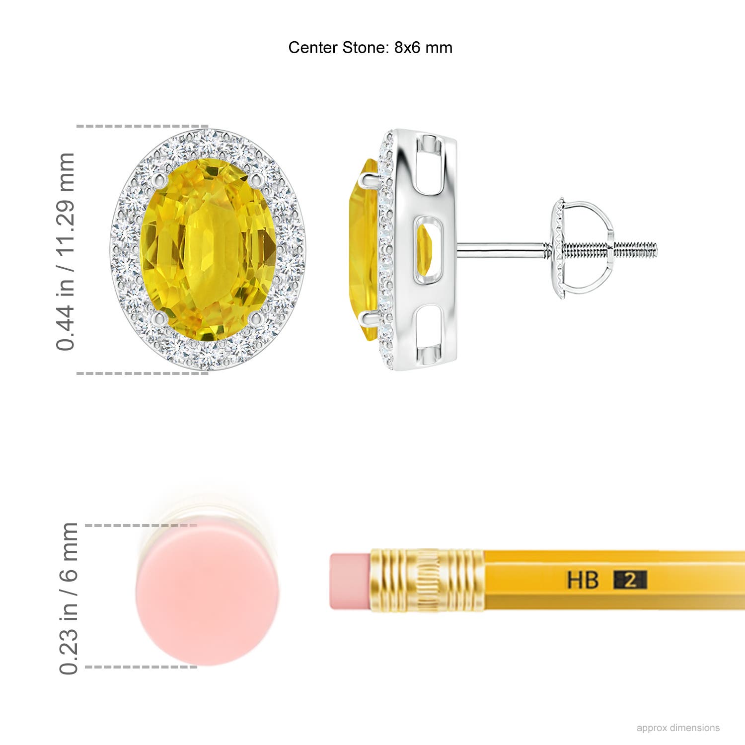 AAA - Yellow Sapphire / 3.36 CT / 14 KT White Gold