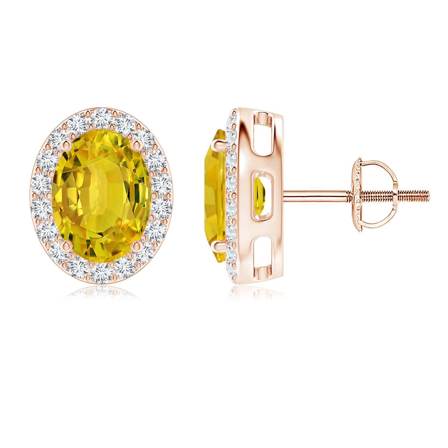 AAAA - Yellow Sapphire / 3.36 CT / 14 KT Rose Gold