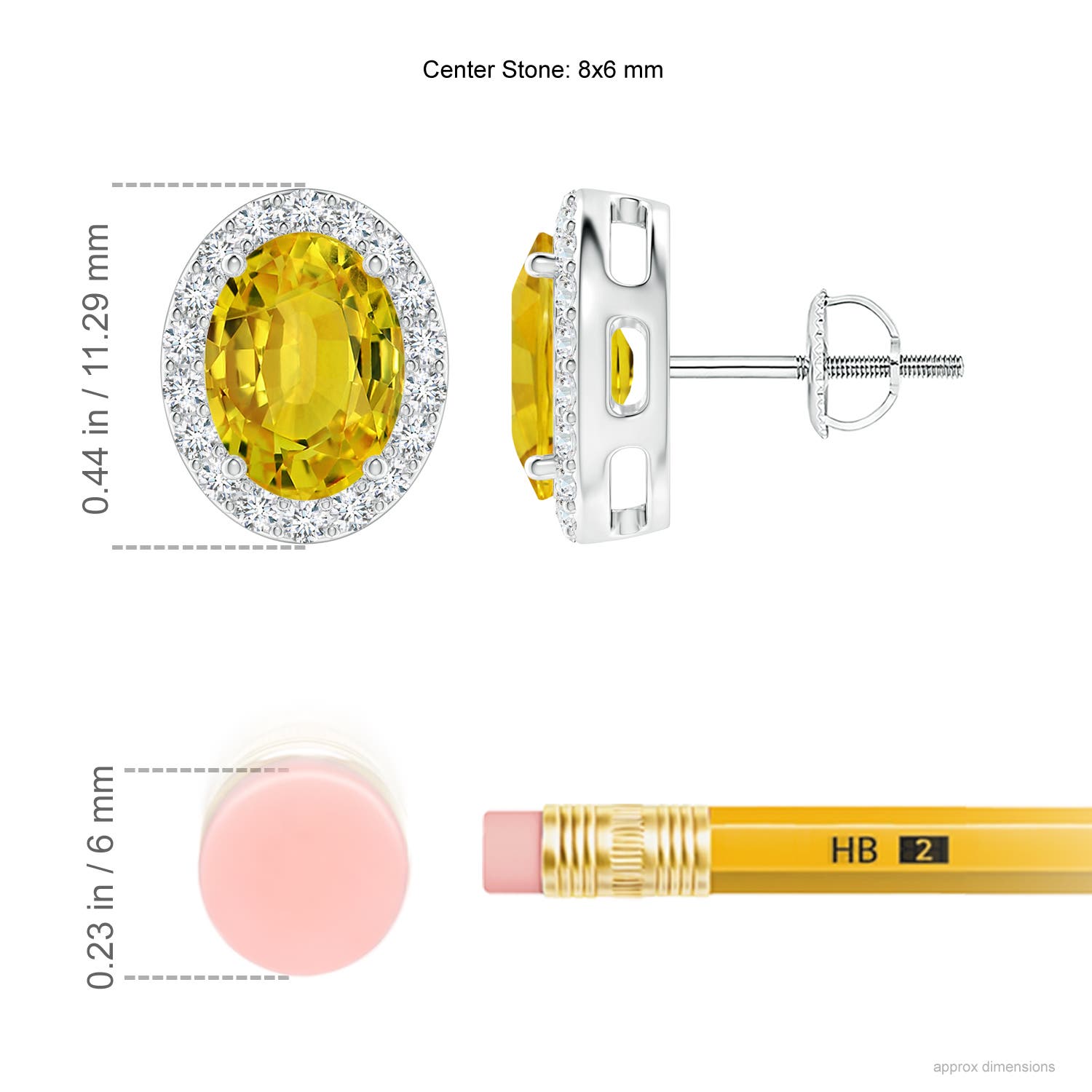 AAAA - Yellow Sapphire / 3.36 CT / 14 KT White Gold