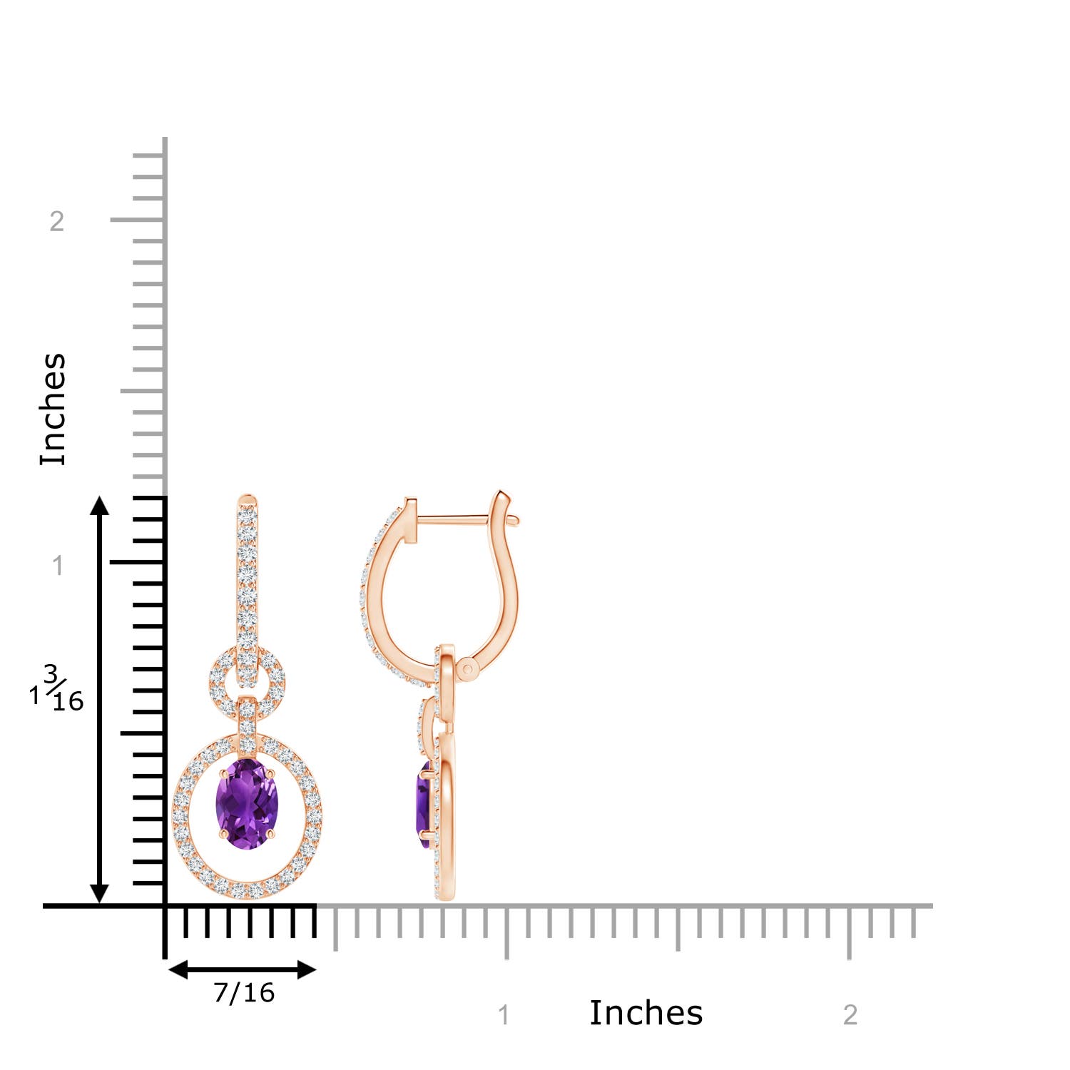 AAAA - Amethyst / 1.35 CT / 14 KT Rose Gold