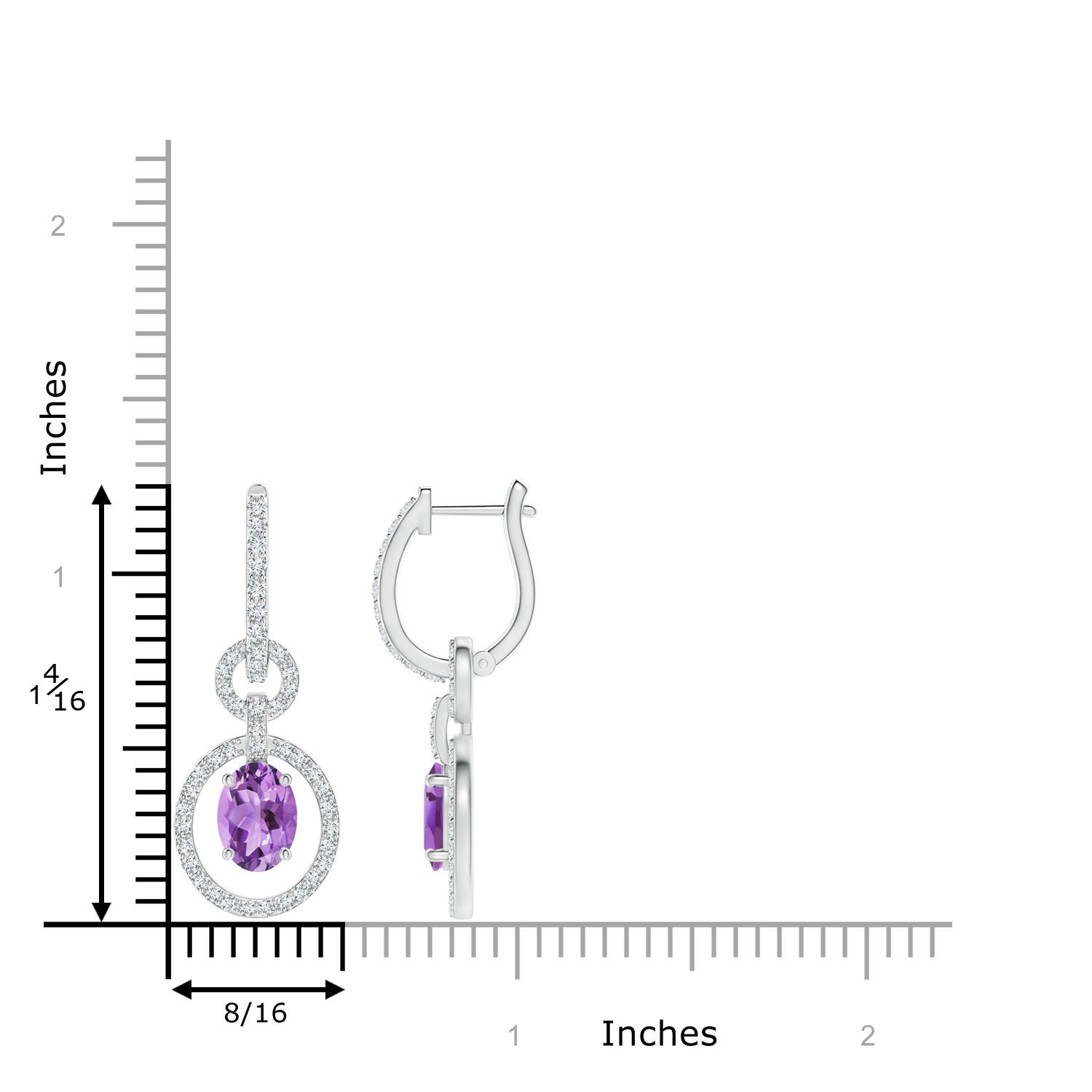 A - Amethyst / 2.02 CT / 14 KT White Gold