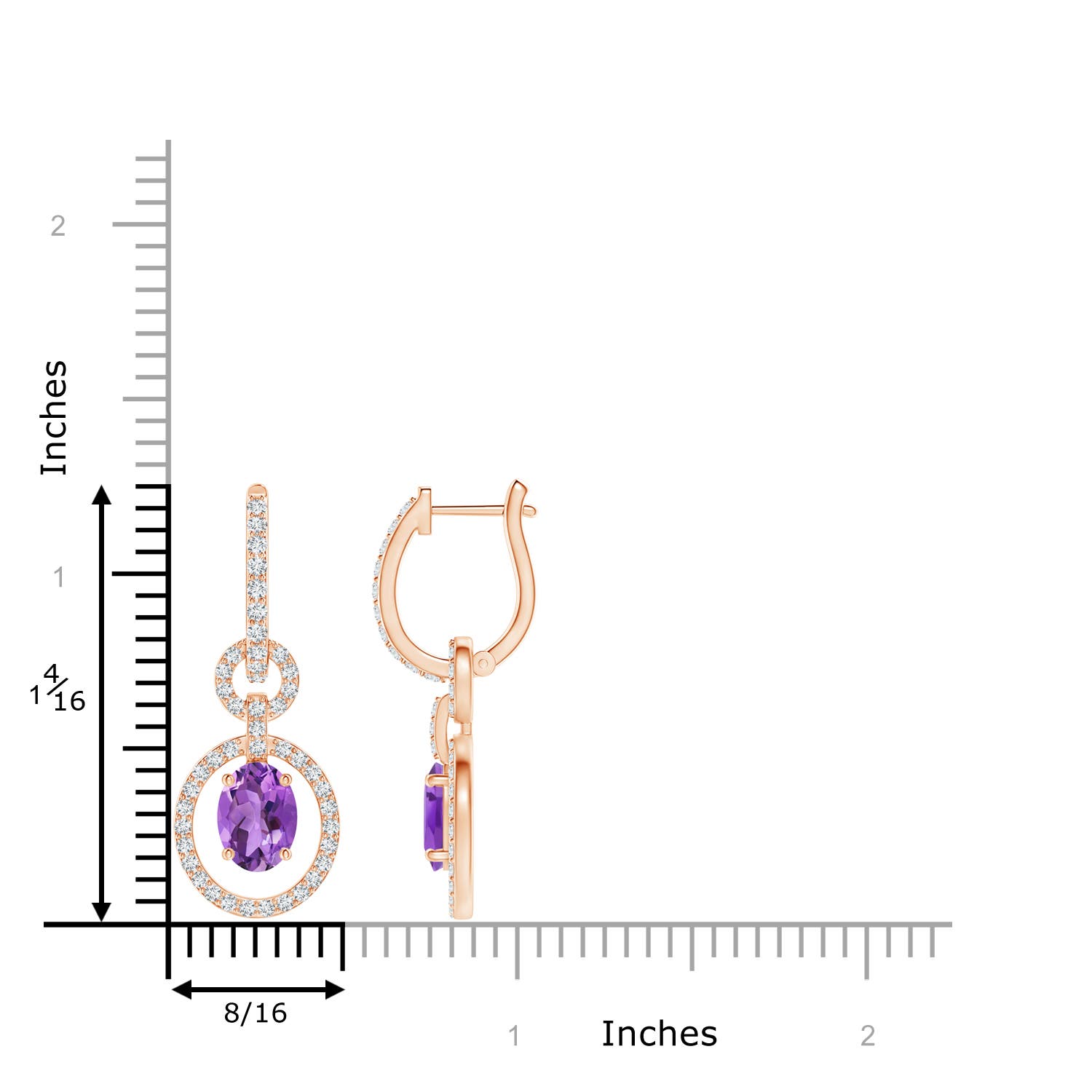 AA - Amethyst / 2.02 CT / 14 KT Rose Gold