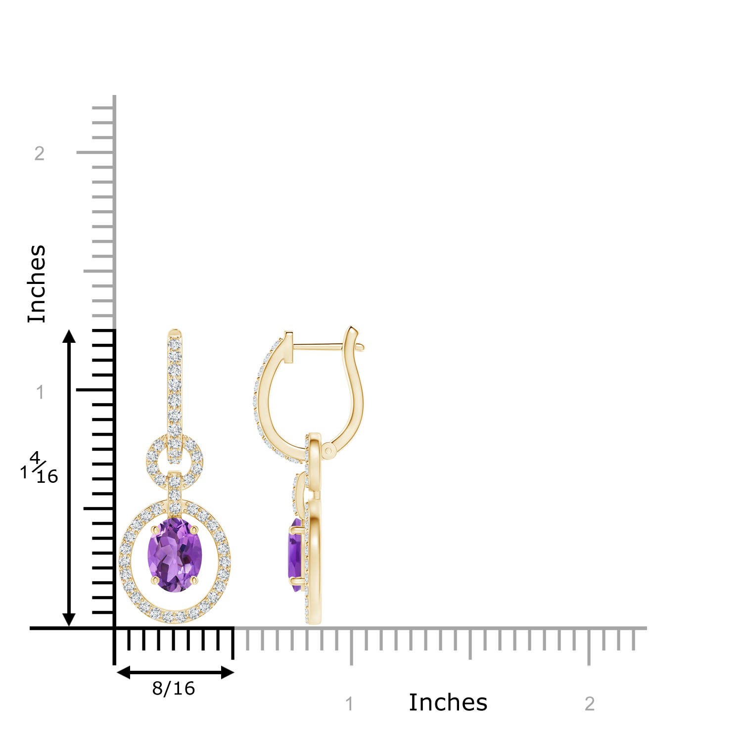 AA - Amethyst / 2.02 CT / 14 KT Yellow Gold