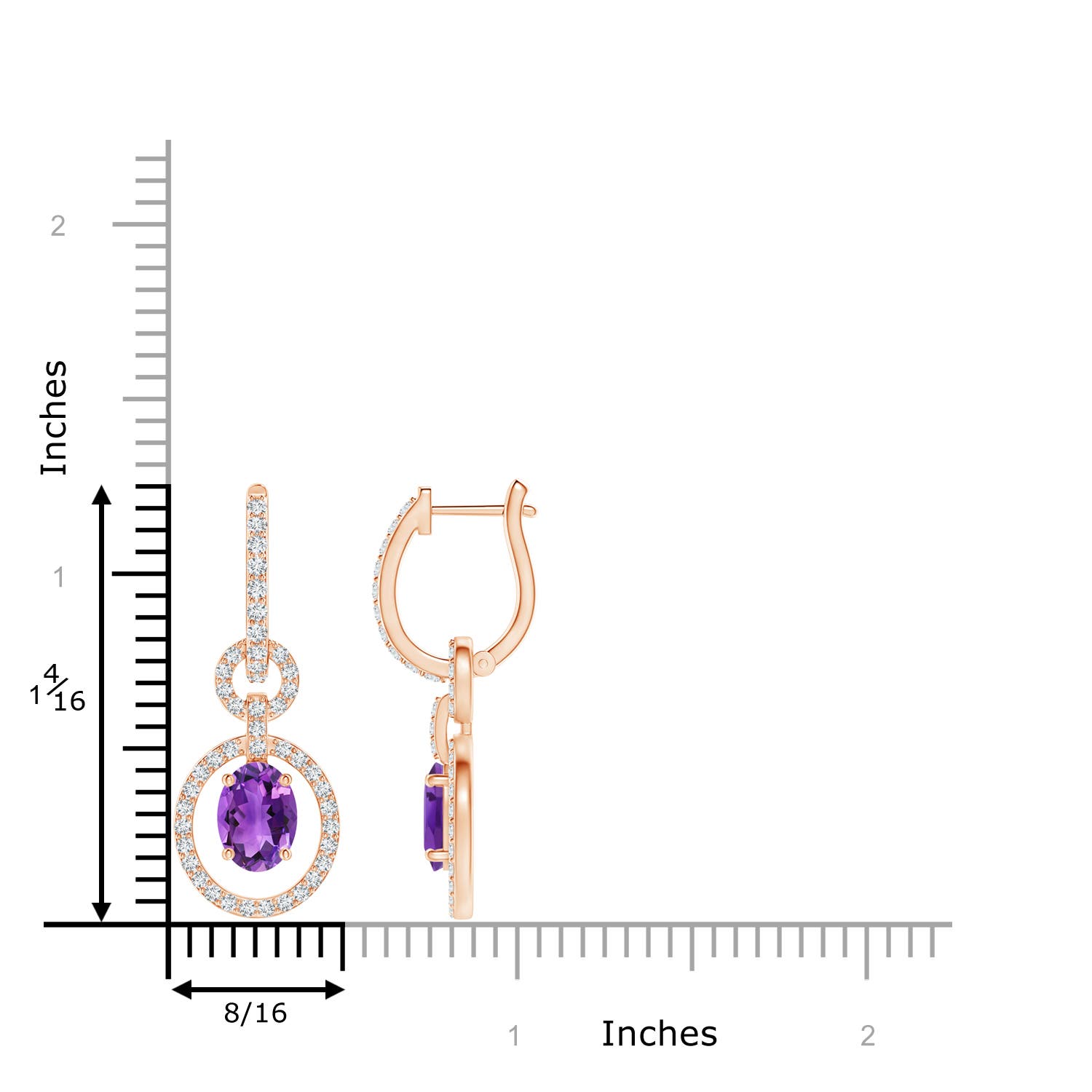 AAA - Amethyst / 2.02 CT / 14 KT Rose Gold
