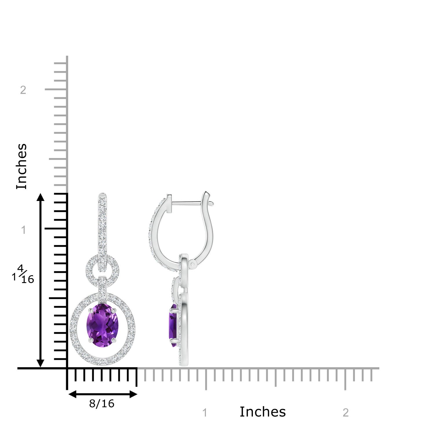 AAAA - Amethyst / 2.02 CT / 14 KT White Gold