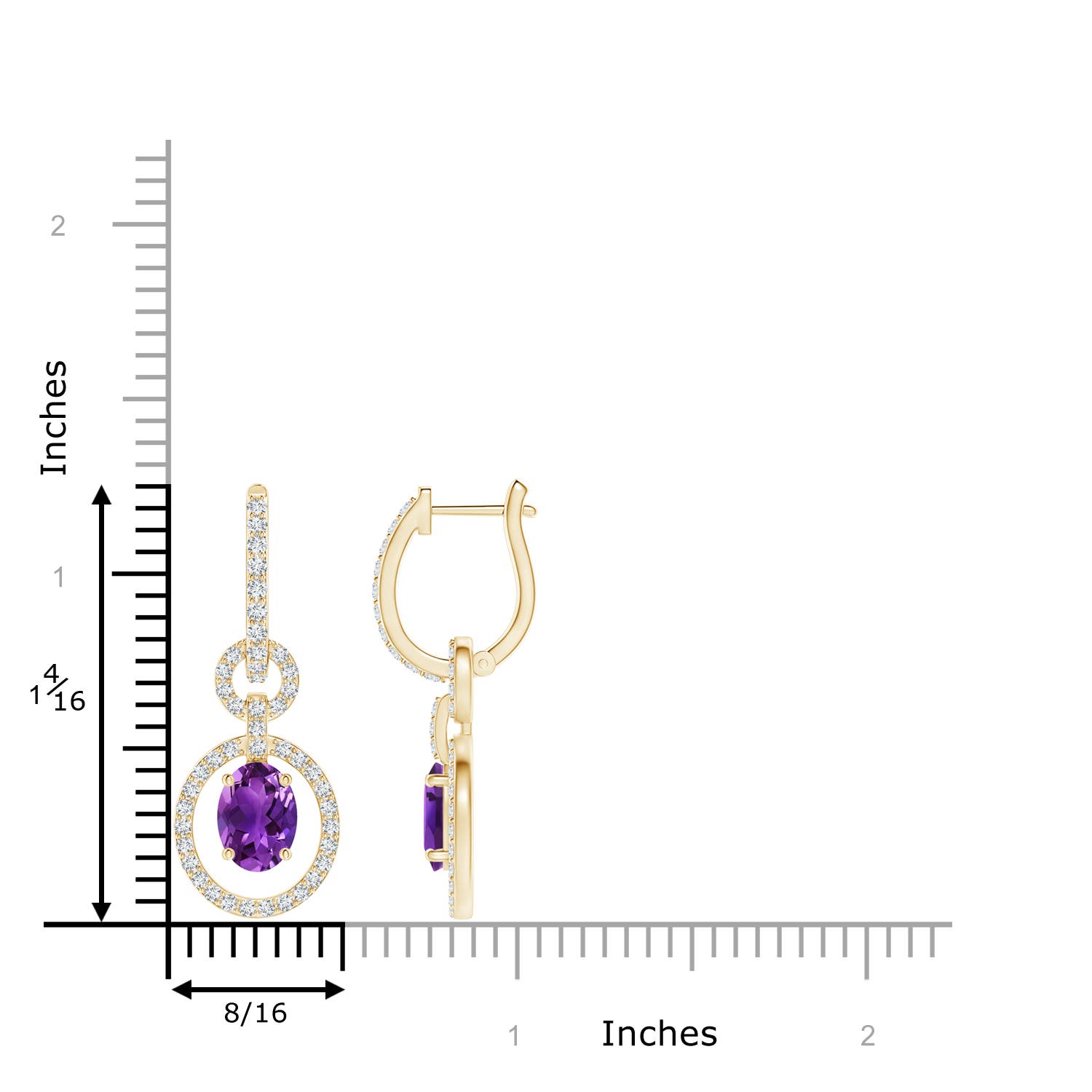 AAAA - Amethyst / 2.02 CT / 14 KT Yellow Gold