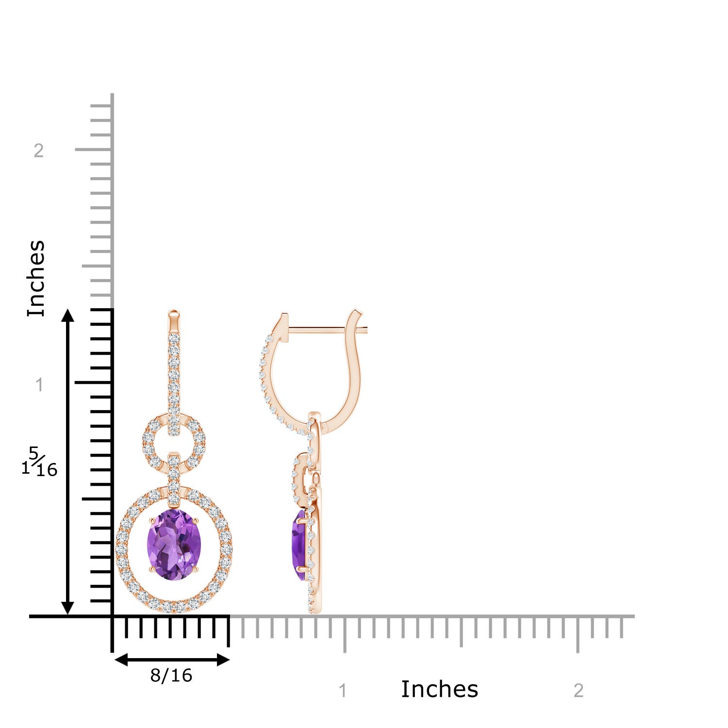 AA - Amethyst / 3.08 CT / 14 KT Rose Gold