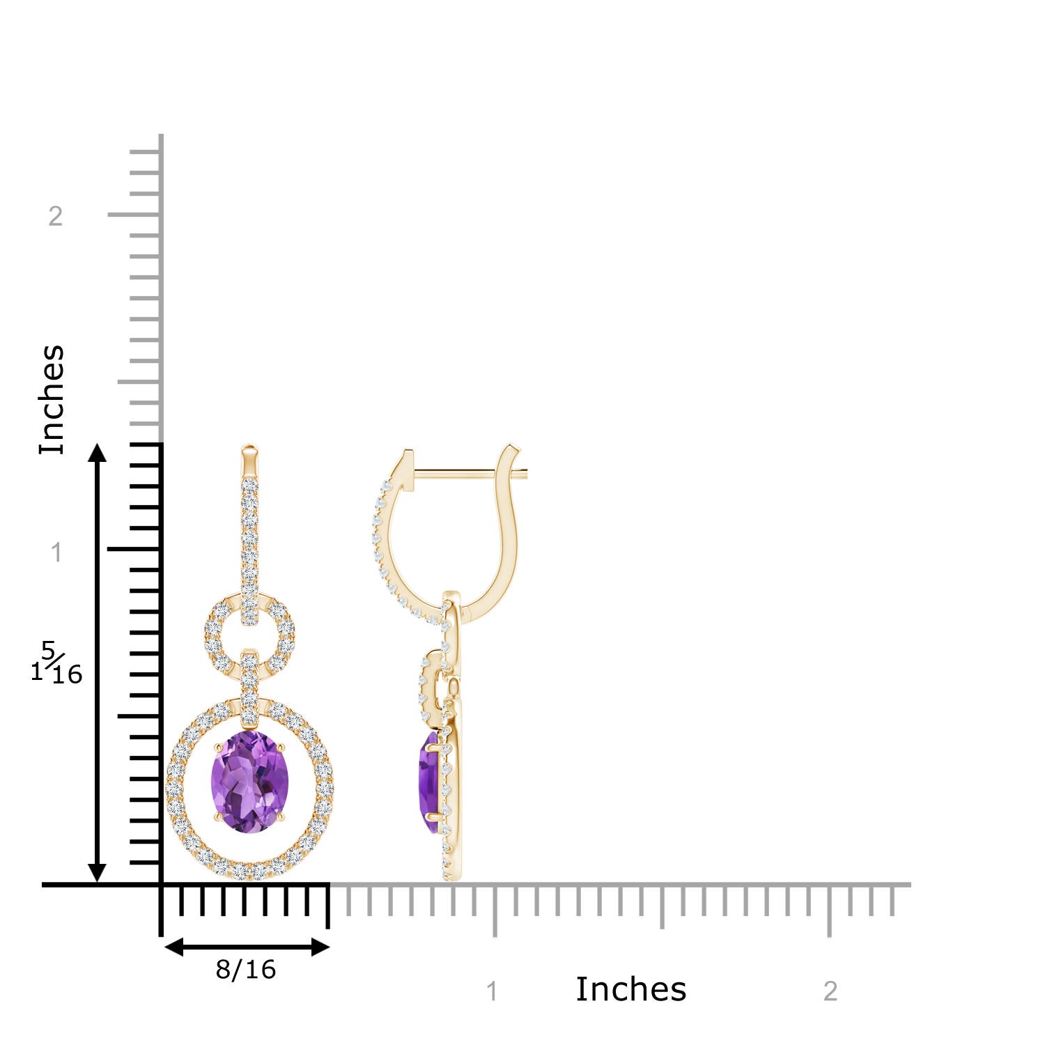 AA - Amethyst / 3.08 CT / 14 KT Yellow Gold