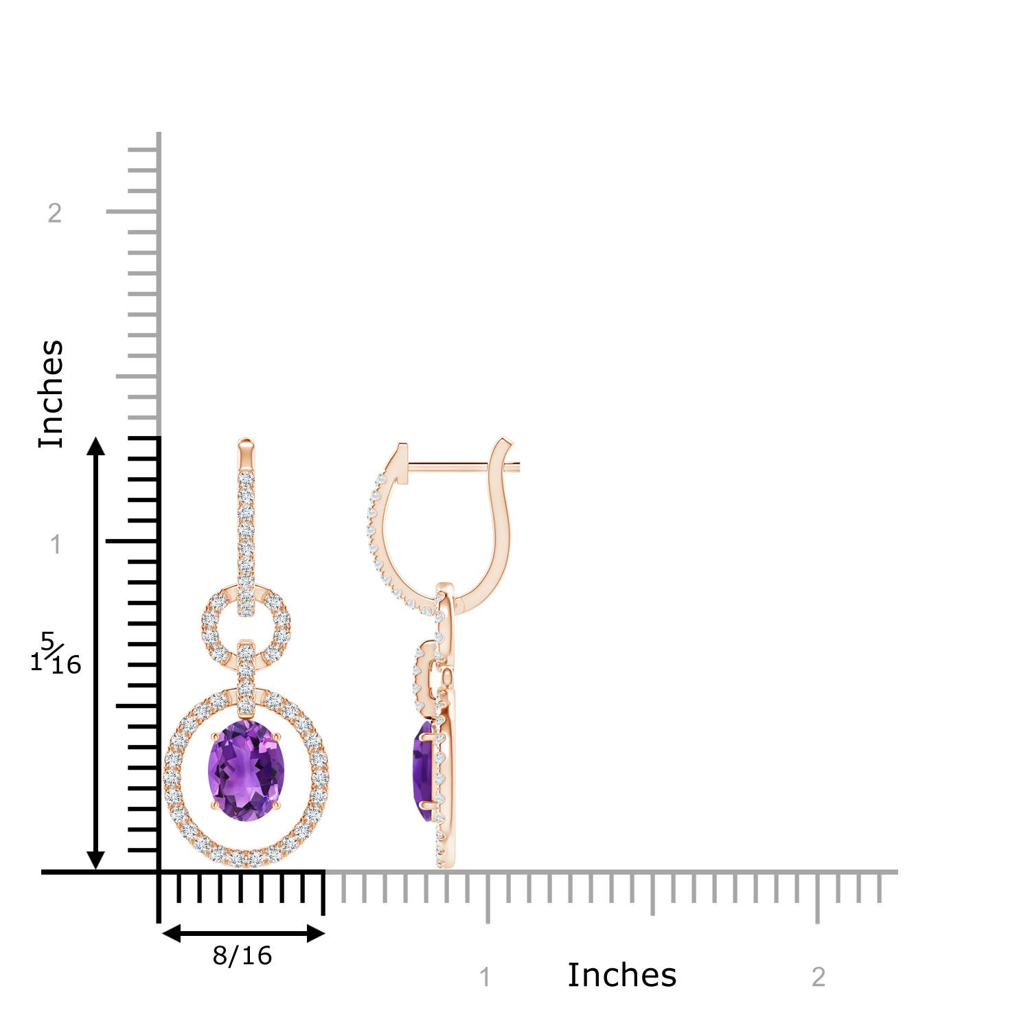 AAA - Amethyst / 3.08 CT / 14 KT Rose Gold