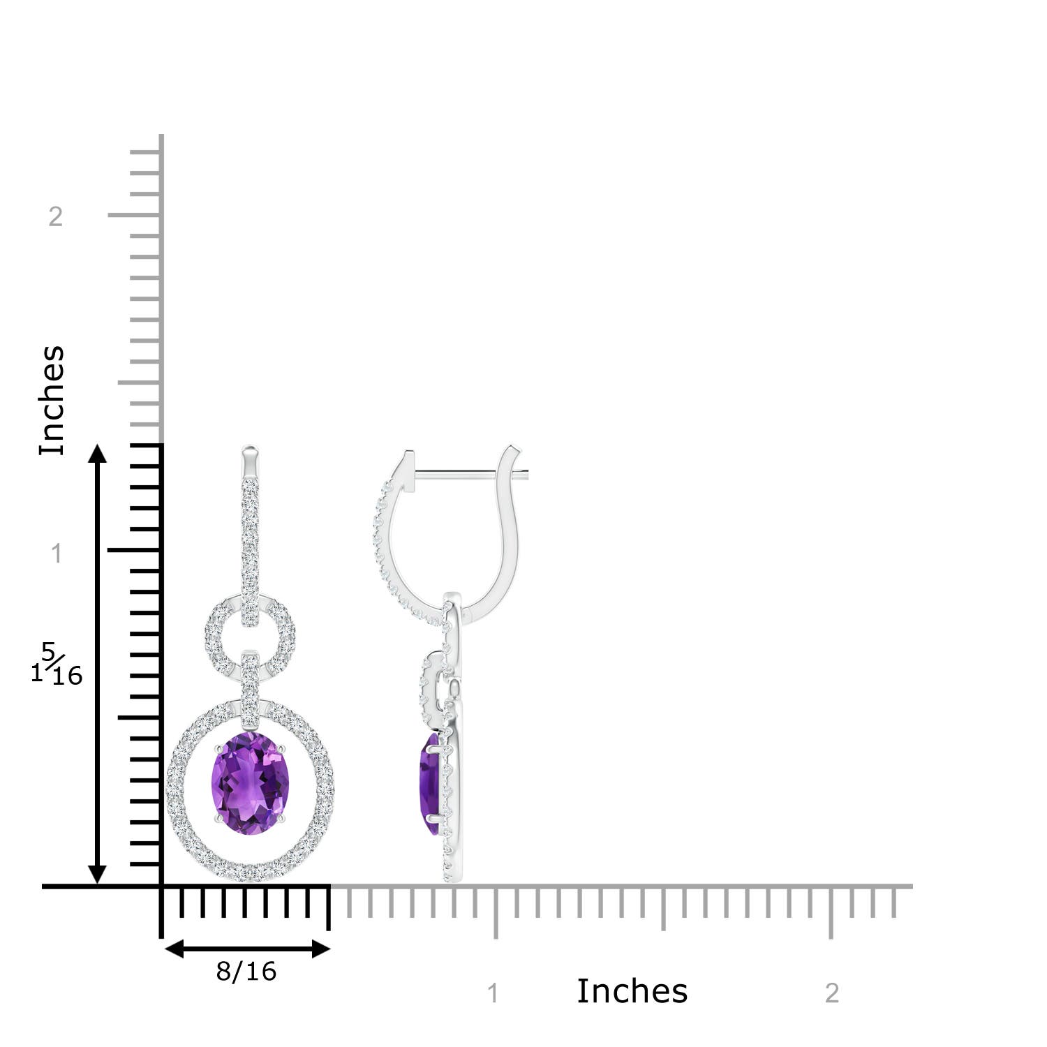AAA - Amethyst / 3.08 CT / 14 KT White Gold