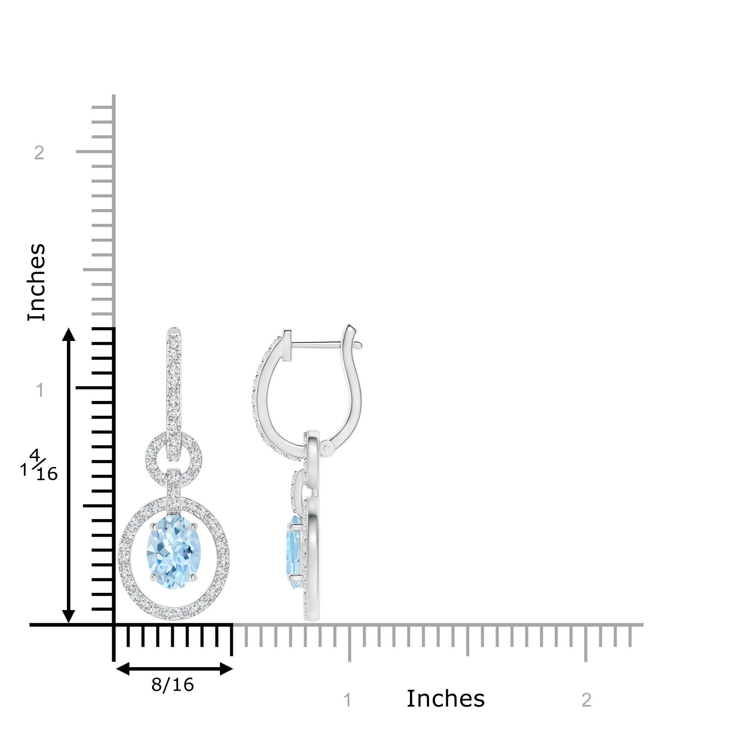 AAA - Aquamarine / 1.82 CT / 14 KT White Gold